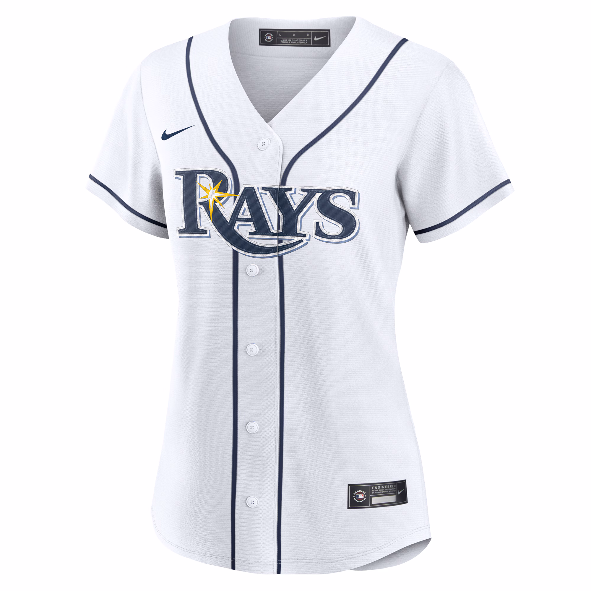 Women's Tampa Bay Rays Nike White Home Replica 2.0 Jersey - Image 2
