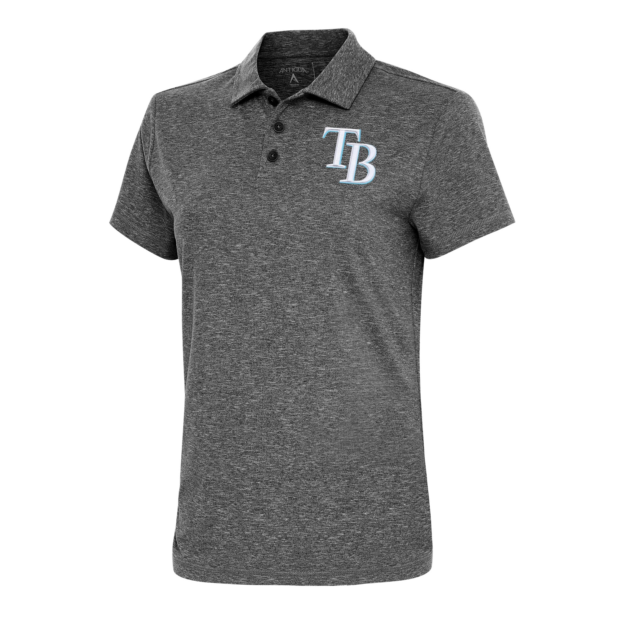 Women's Tampa Bay Rays  Antigua Heather Black Motivated Polo