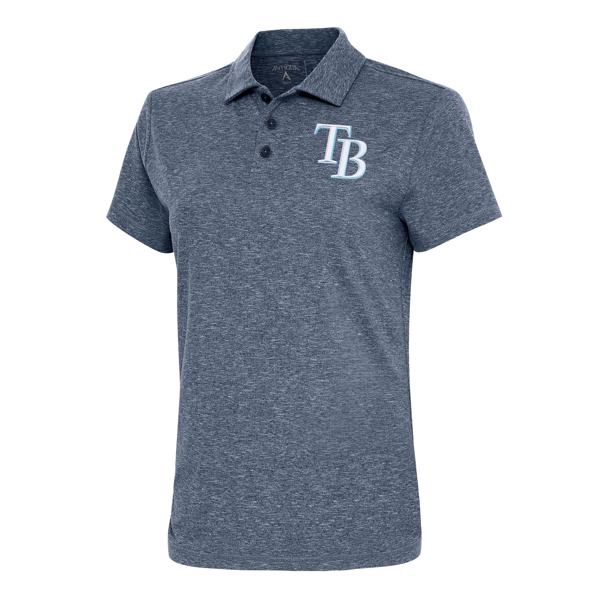 Women's Tampa Bay Rays  Antigua Heather Navy Motivated Polo