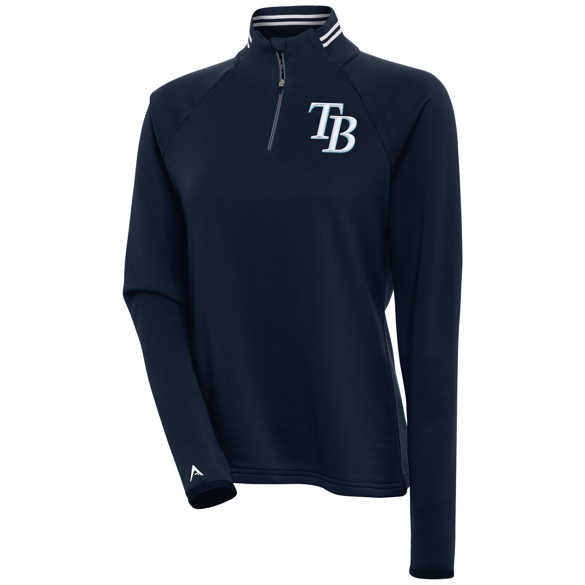 Women's Tampa Bay Rays  Antigua Navy Milo Raglan Quarter-Zip Pullover Top