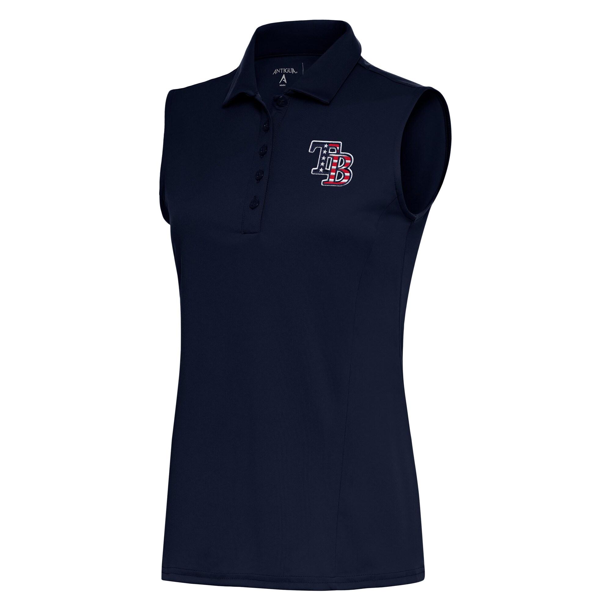 Women's Tampa Bay Rays  Antigua Navy Patriotic Sleeveless Tribute Polo