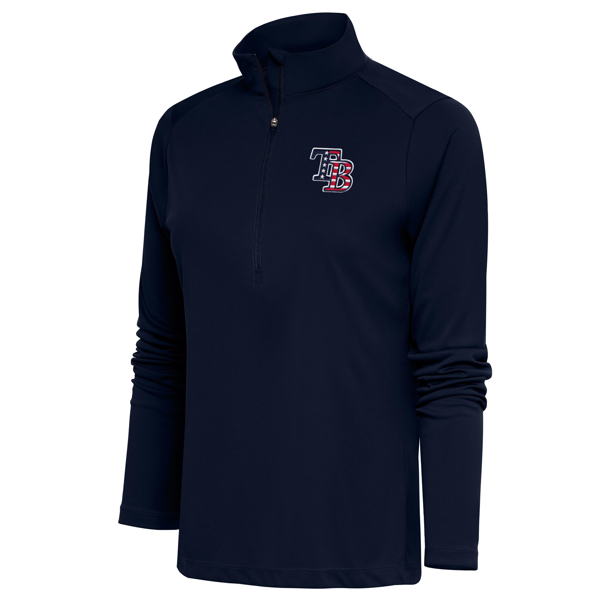 Women's Tampa Bay Rays  Antigua Navy Patriotic Tribute Half-Zip Pullover Top