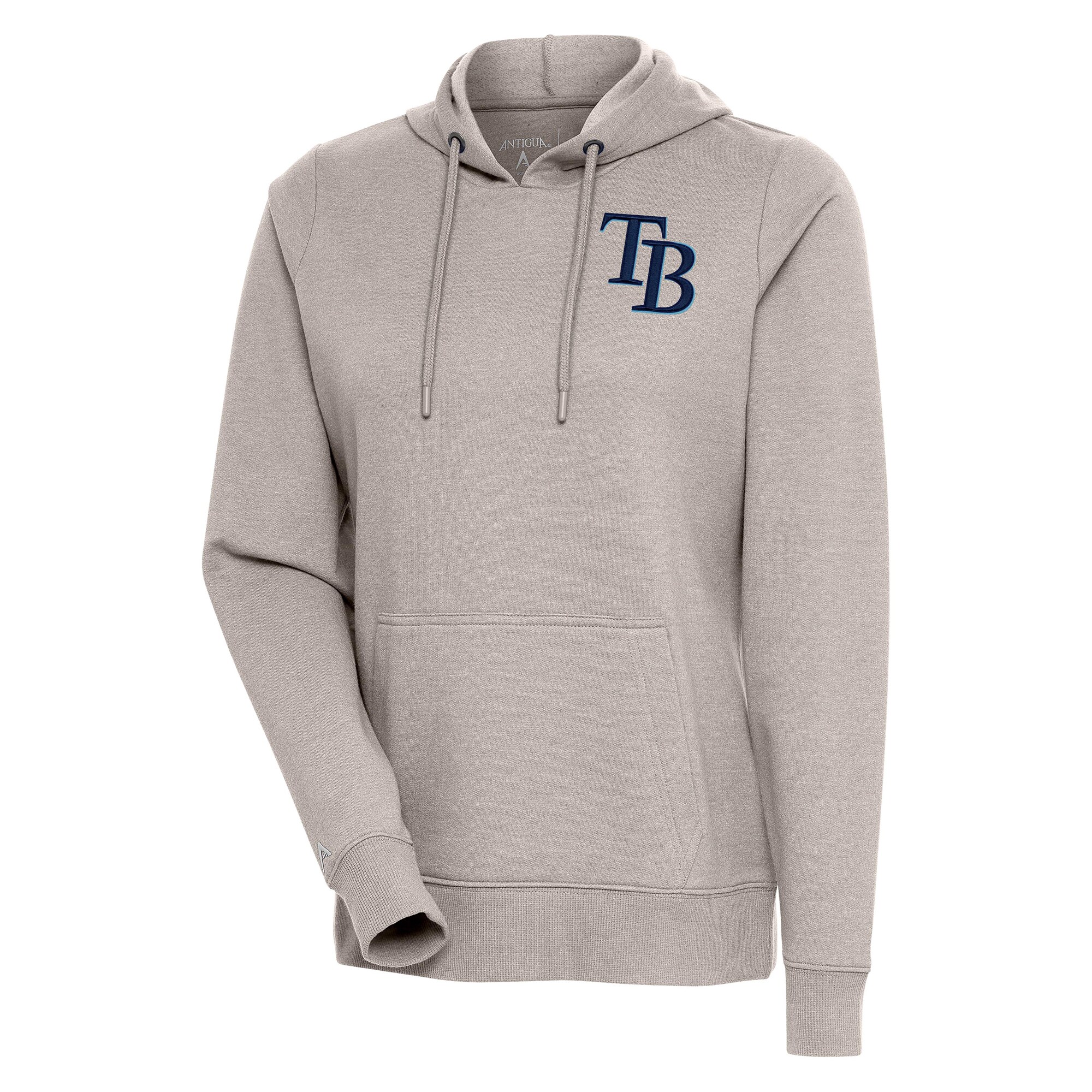 Women's Tampa Bay Rays Antigua Oatmeal Action Pullover Hoodie
