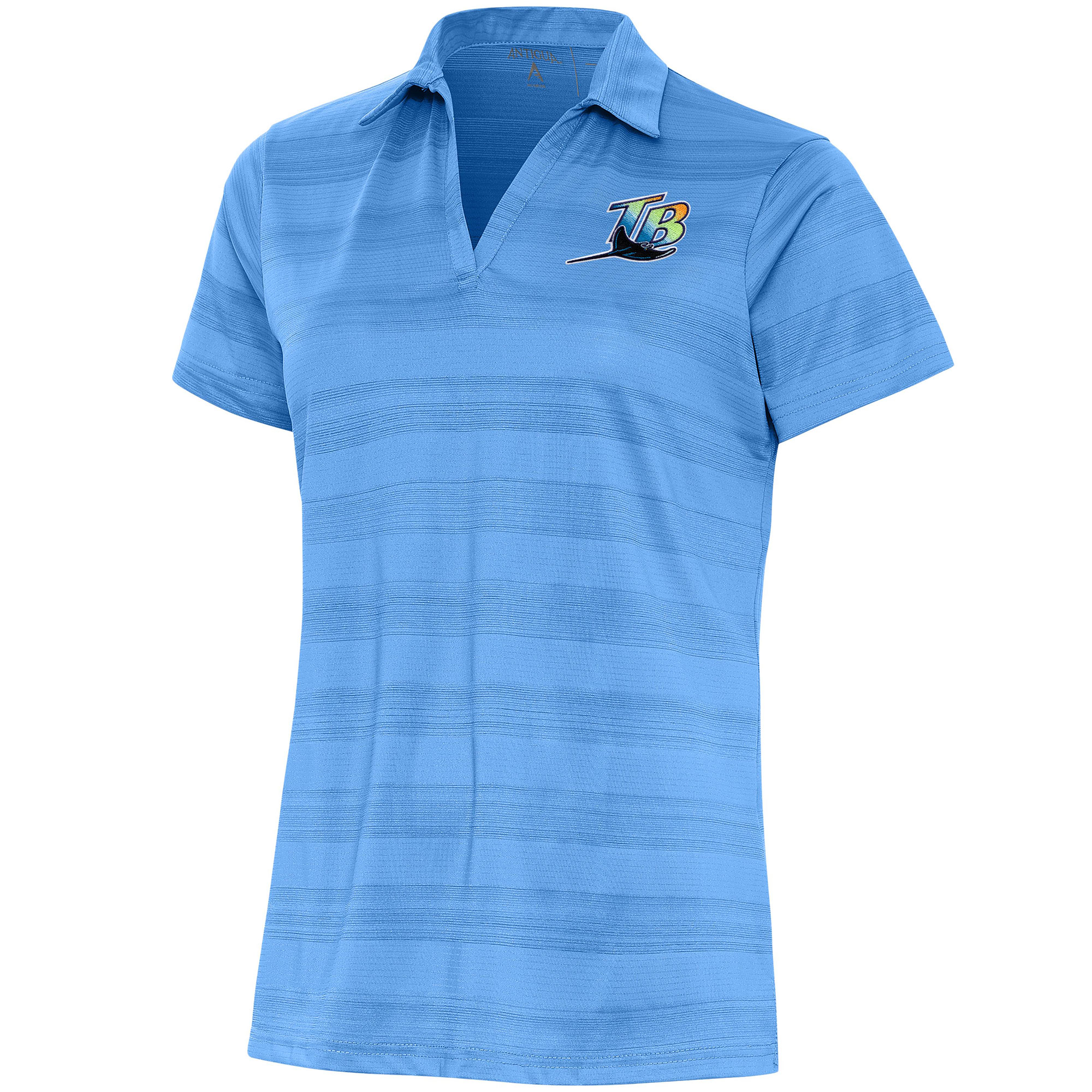 Women's Tampa Bay Rays  Antigua Powder Blue Cooperstown Compass Polo