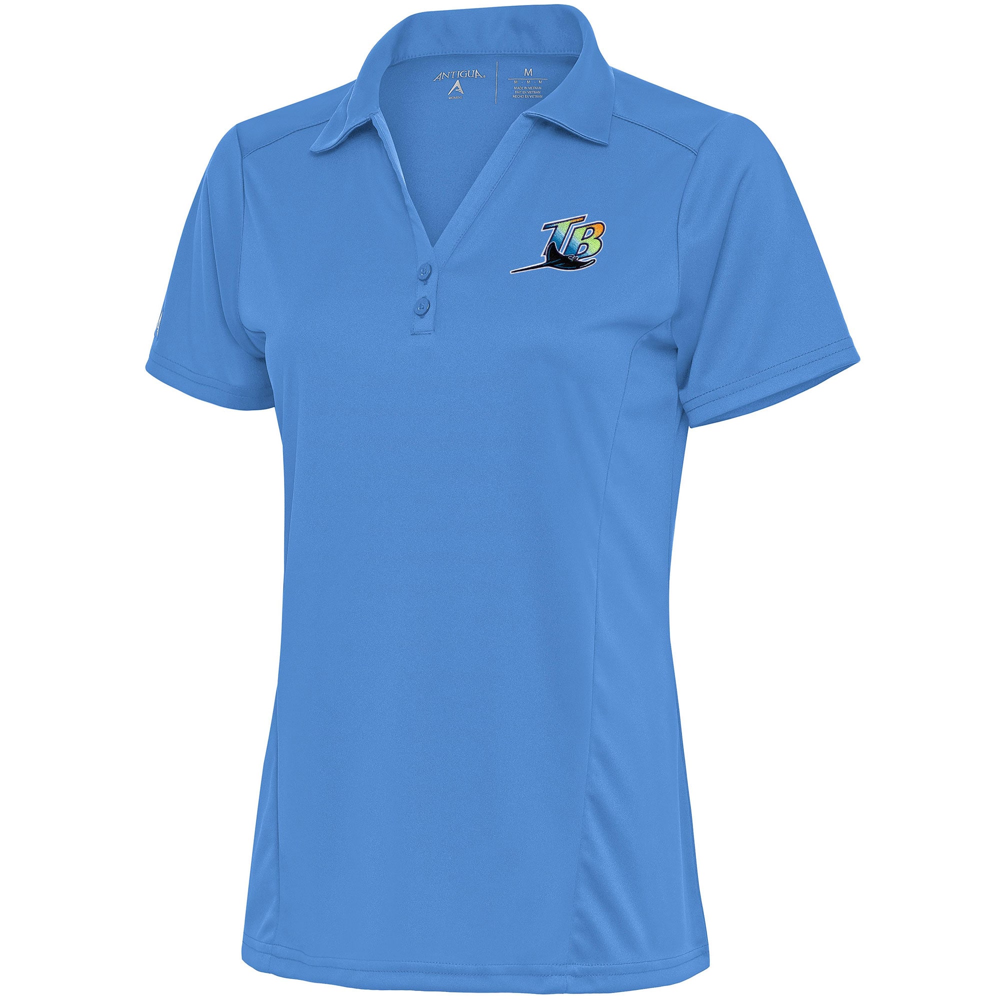 Women's Tampa Bay Rays  Antigua Powder Blue Cooperstown Tribute Polo