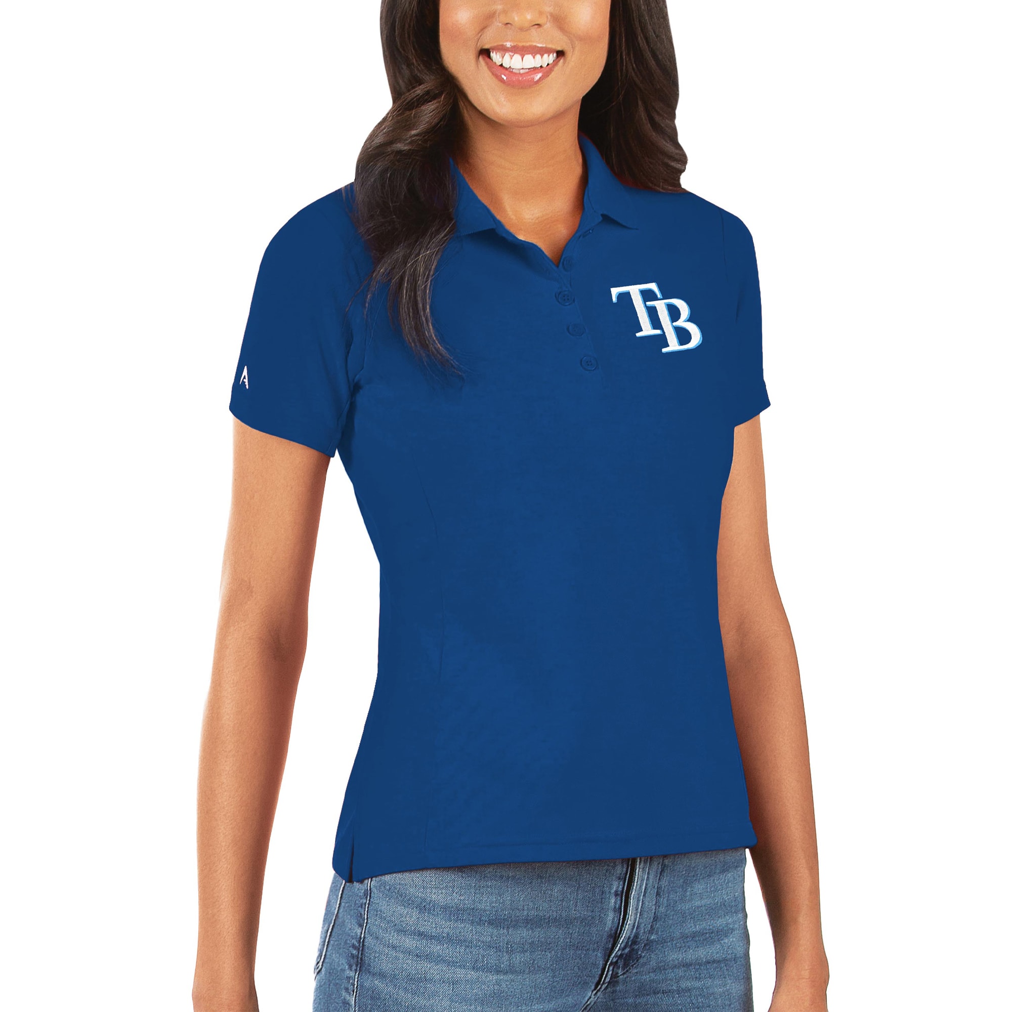 Women's Tampa Bay Rays Antigua Royal Legacy Pique Polo