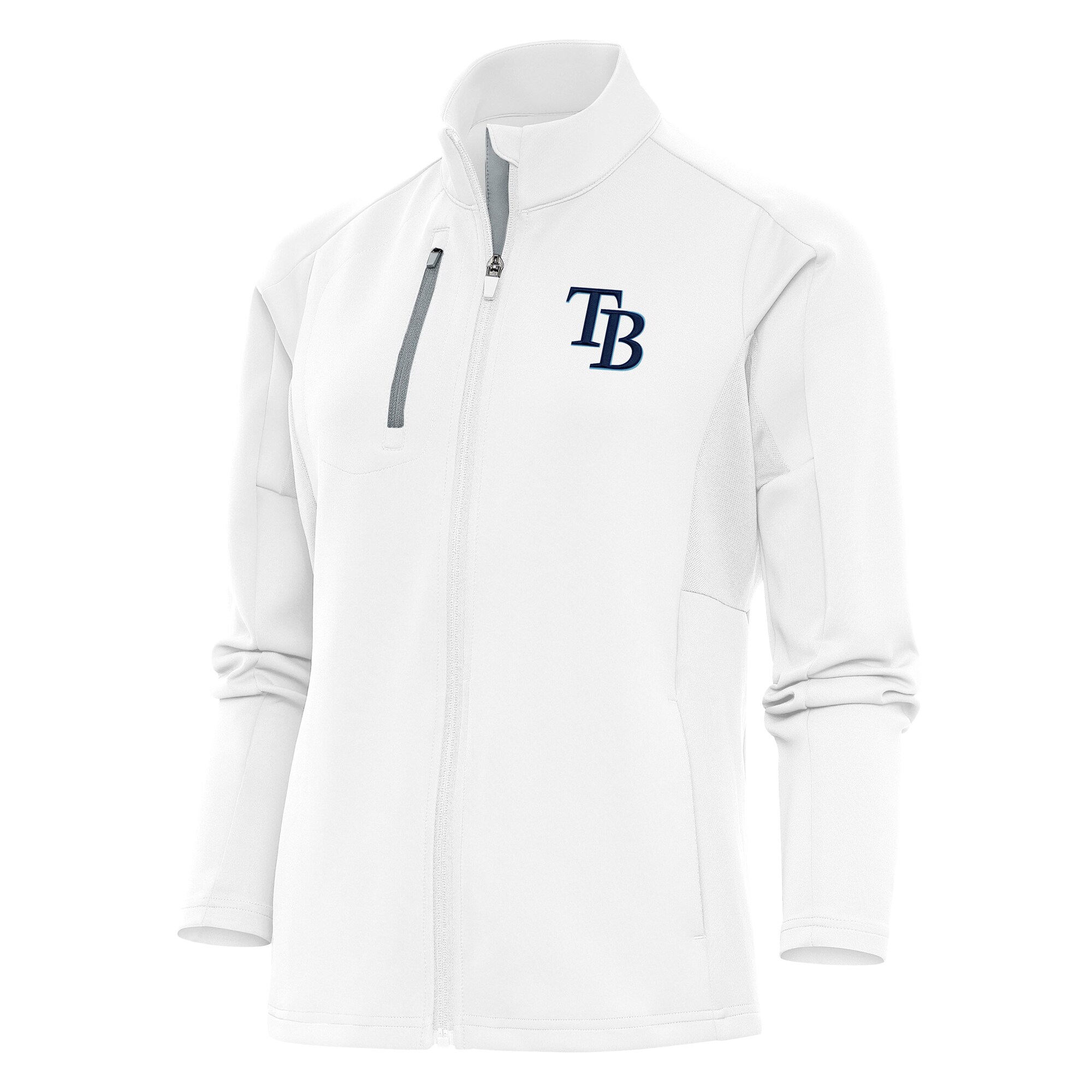 Women's Tampa Bay Rays Antigua White Logo Generation Full-Zip Jacket