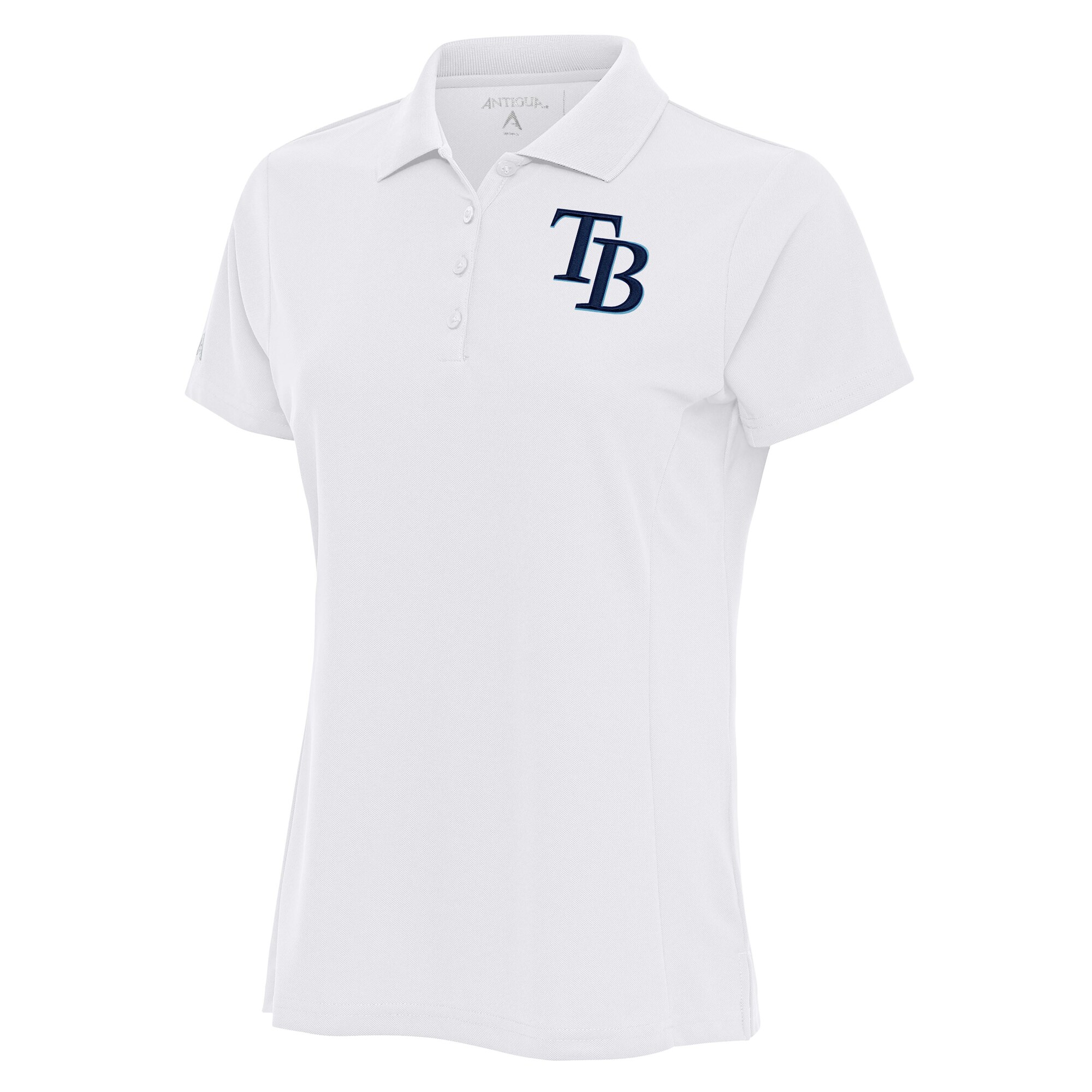Women's Tampa Bay Rays Antigua White Logo Legacy Pique Polo