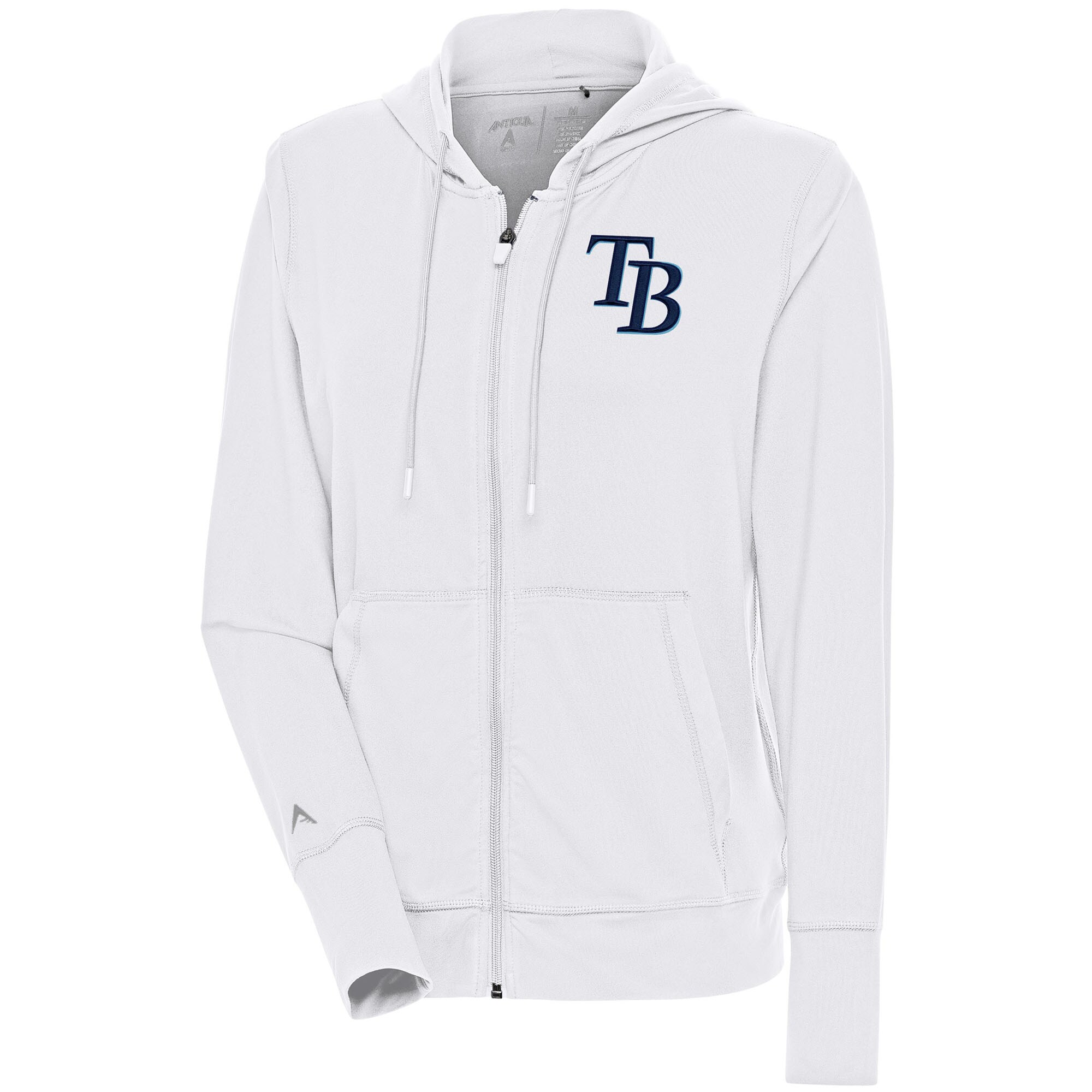Women's Tampa Bay Rays  Antigua White Moving Full-Zip Jacket