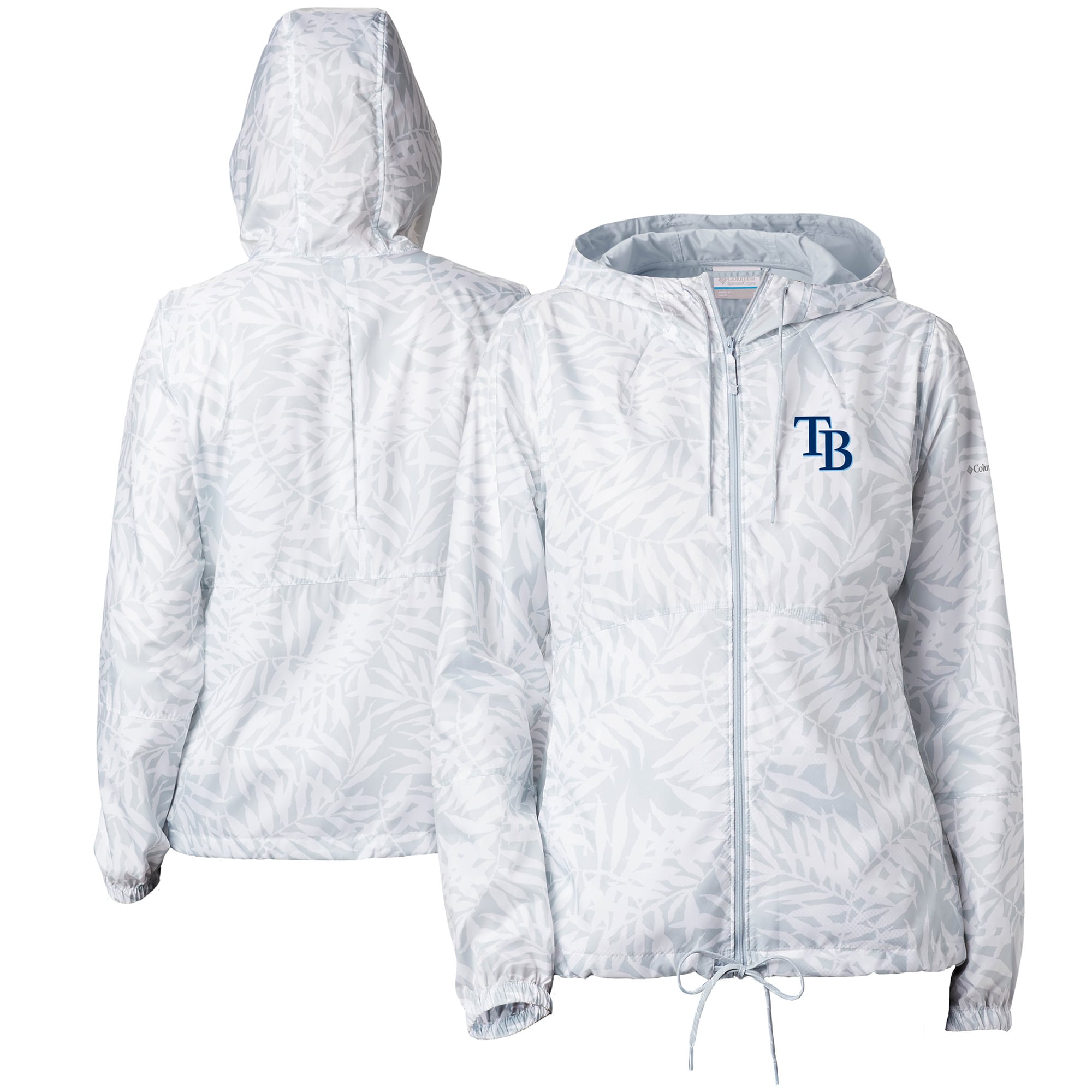 Women's Tampa Bay Rays Columbia Gray Flash Forward Full-Zip Windbreaker Jacket