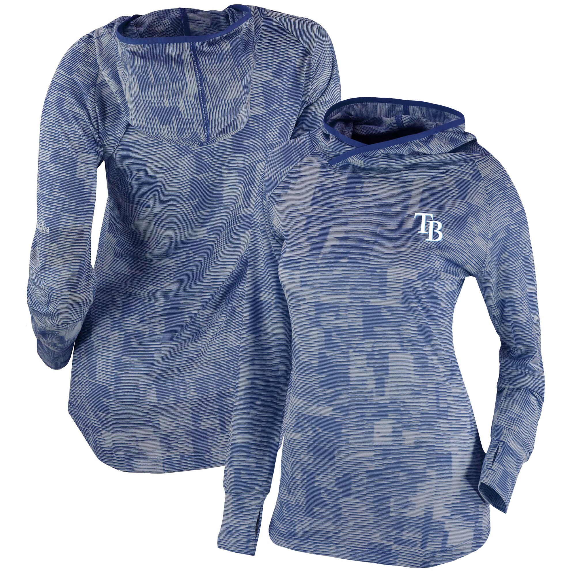 Women's Tampa Bay Rays  Columbia Navy Omni-Wick Sunday Ball Pullover Hoodie