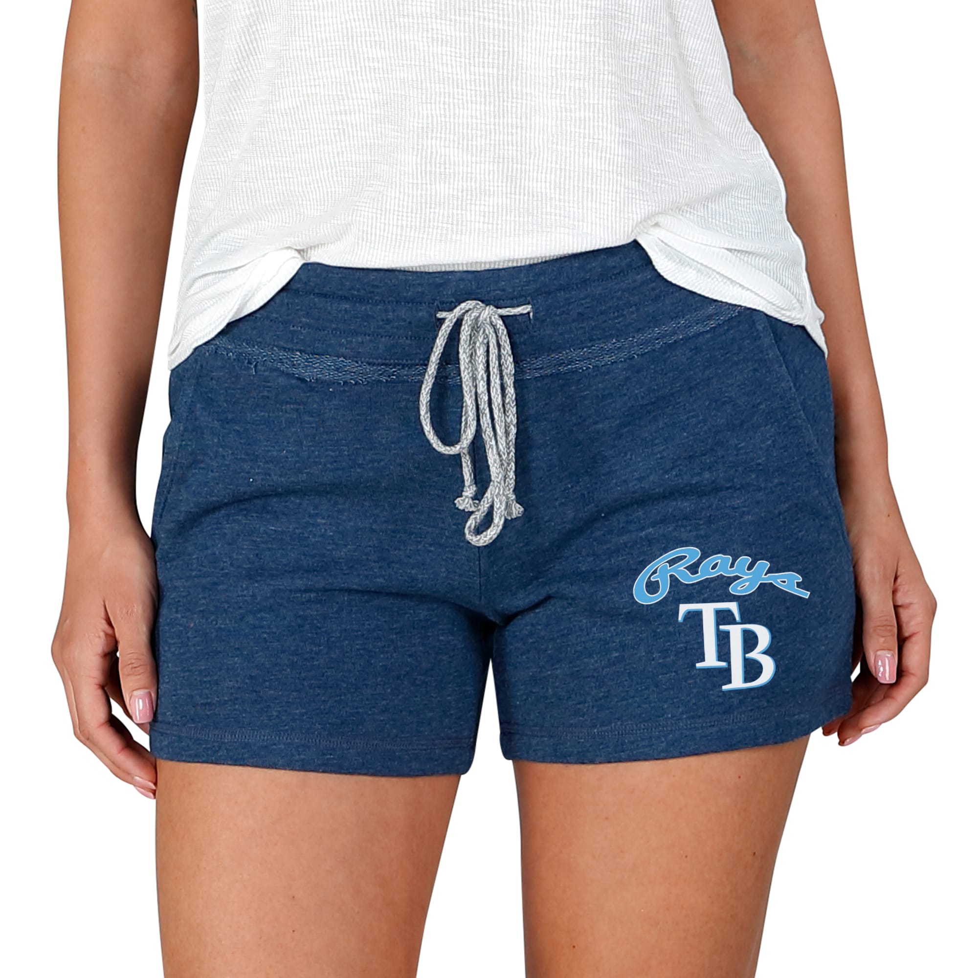 Women's Tampa Bay Rays Concepts Sport Navy Mainstream Terry Shorts