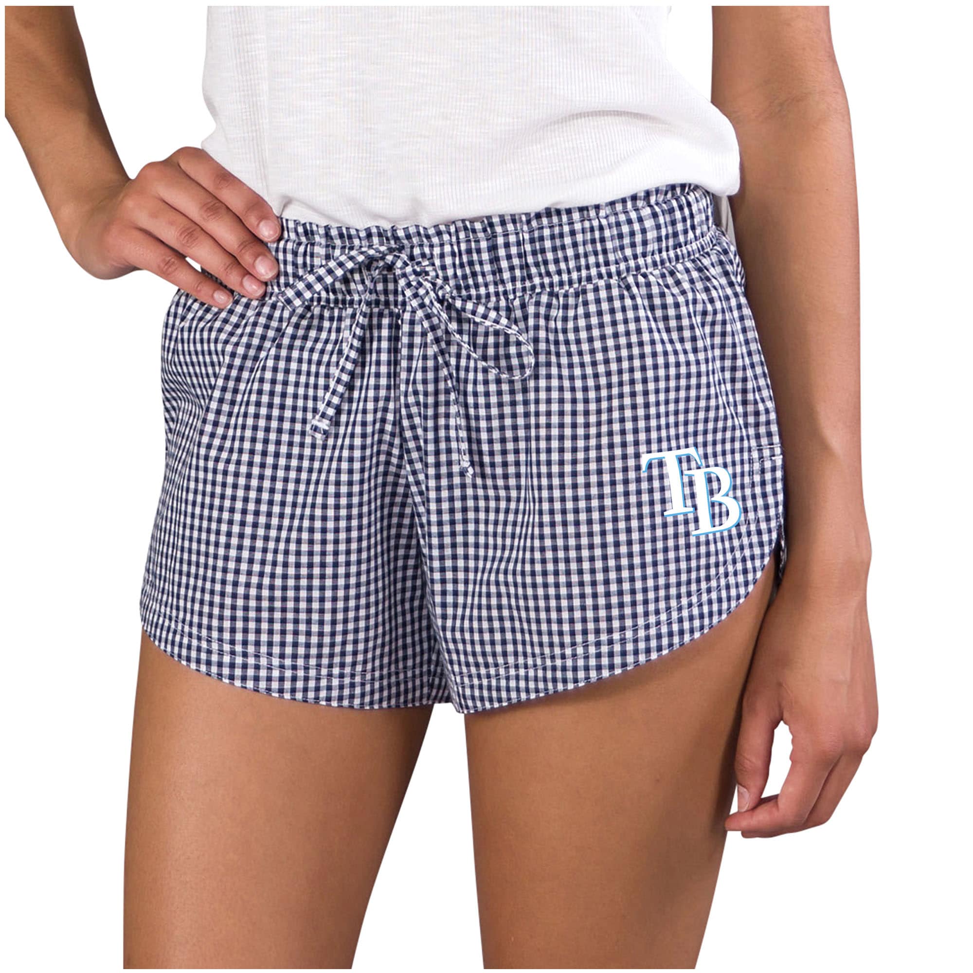 Women's Tampa Bay Rays Concepts Sport Navy Tradition Woven Shorts