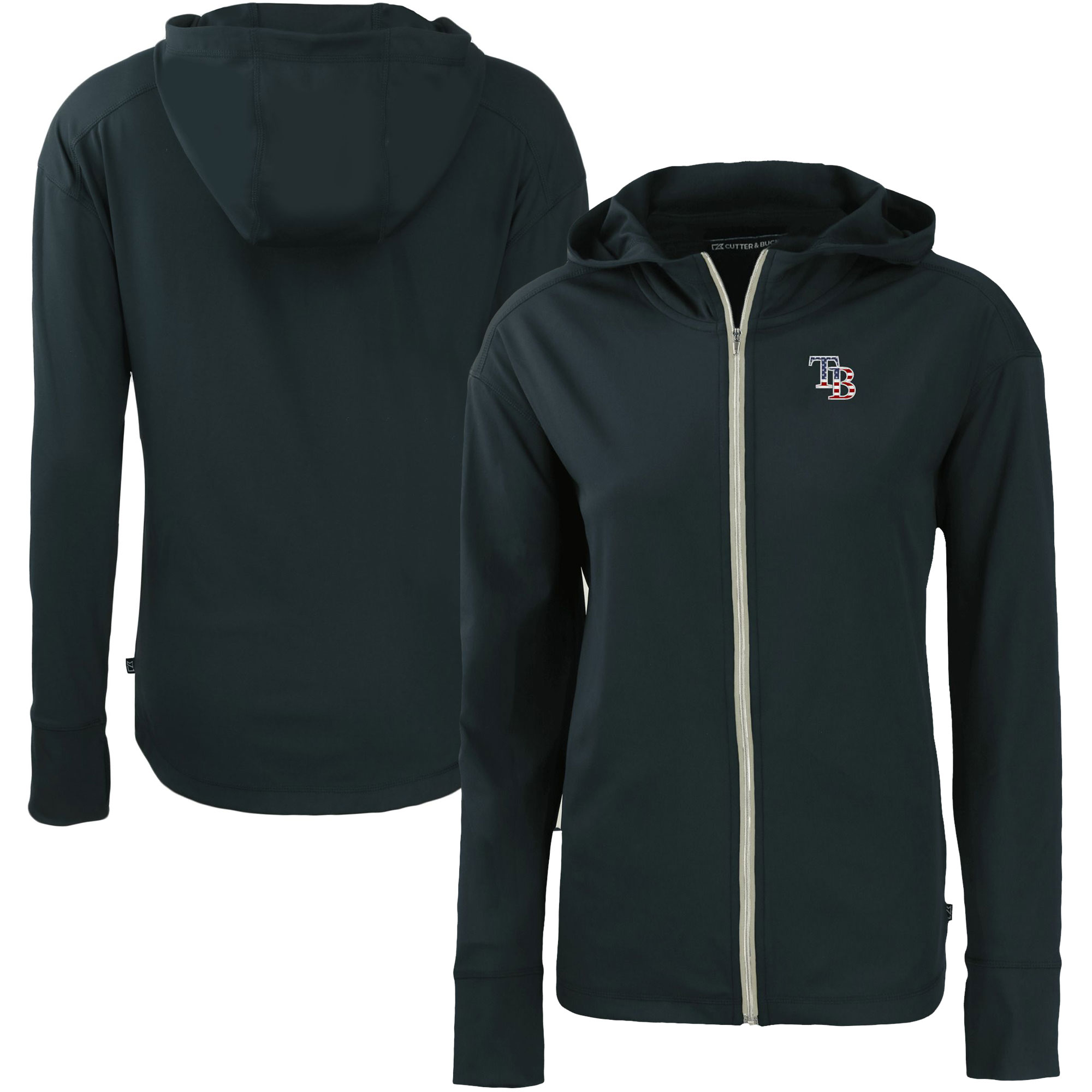 Women's Tampa Bay Rays  Cutter & Buck Navy Daybreak Eco Recycled Full-Zip Hoodie