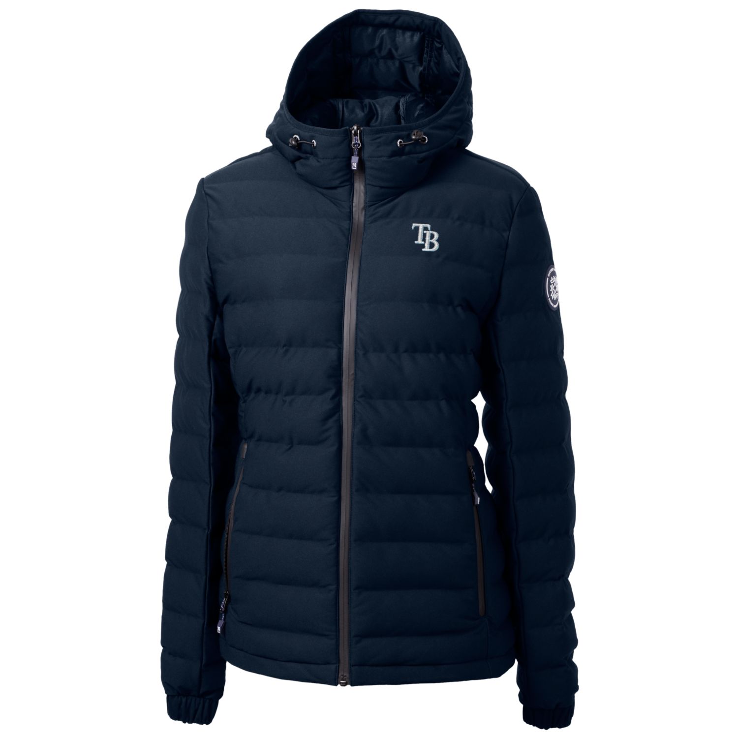 Women's Tampa Bay Rays Cutter & Buck Navy Mission Ridge Repreve Puffer Full-Zip Jacket