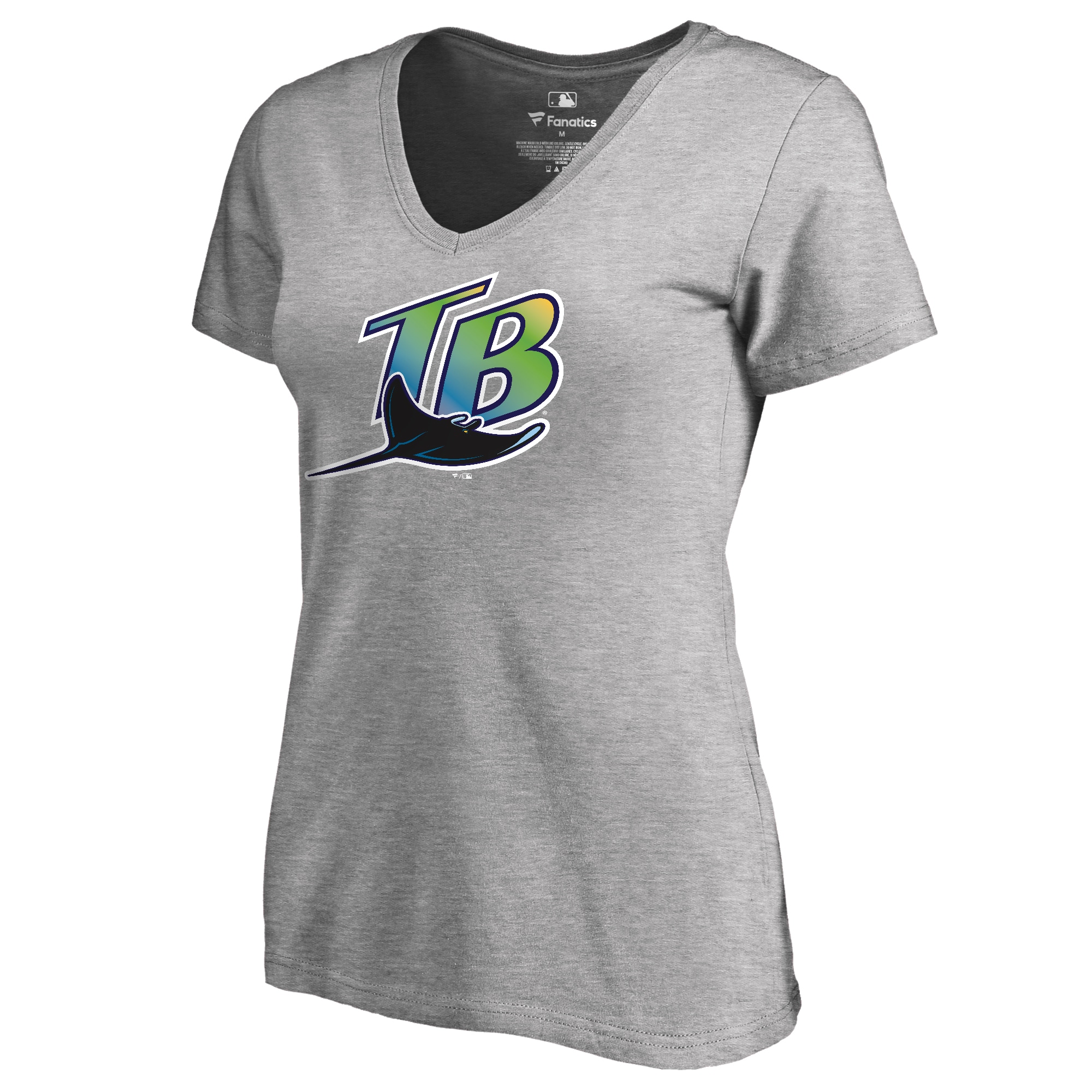 Women's Tampa Bay Rays  Branded Ash Cooperstown Collection Forbes T-Shirt