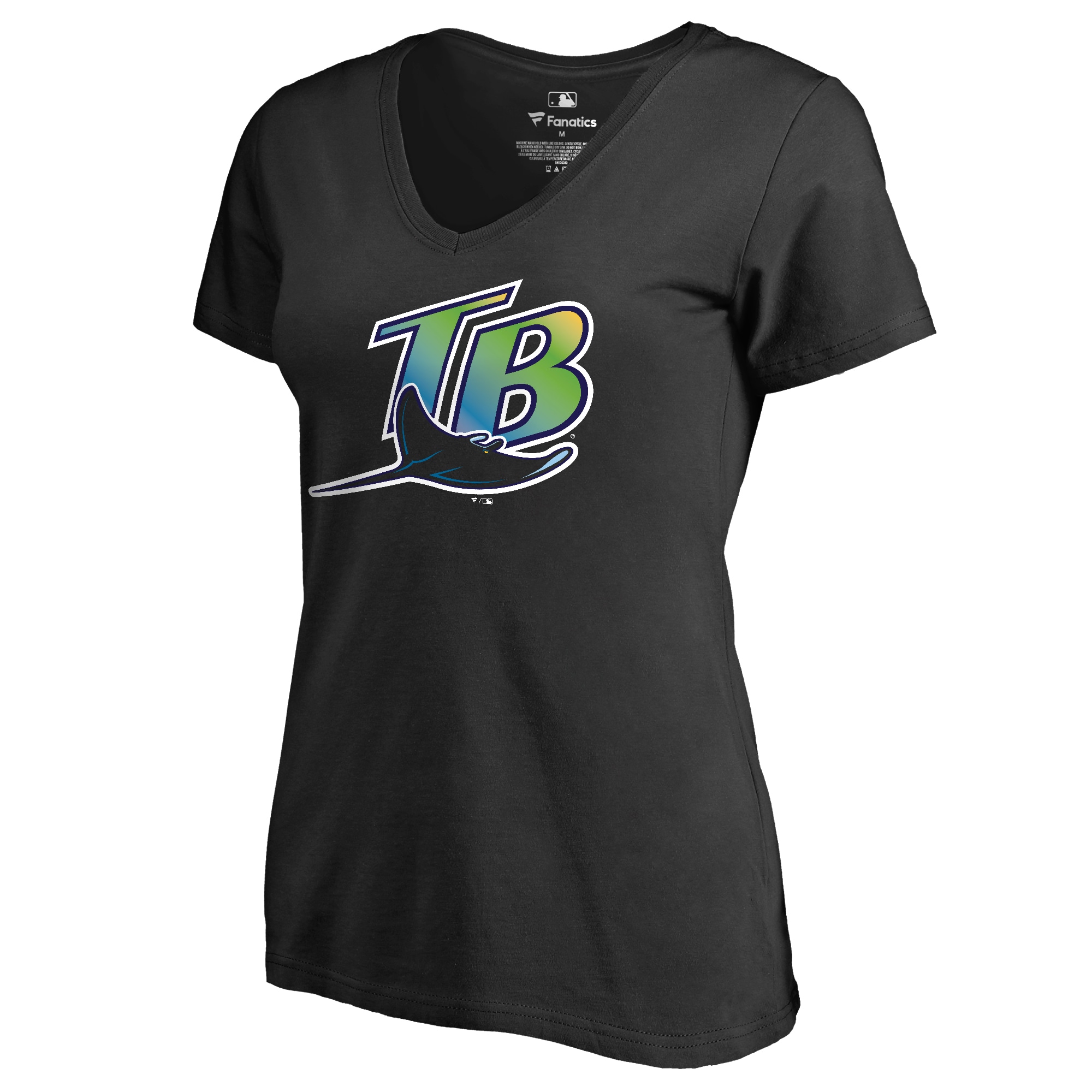 Women's Tampa Bay Rays  Branded Black Cooperstown Collection Forbes T-Shirt