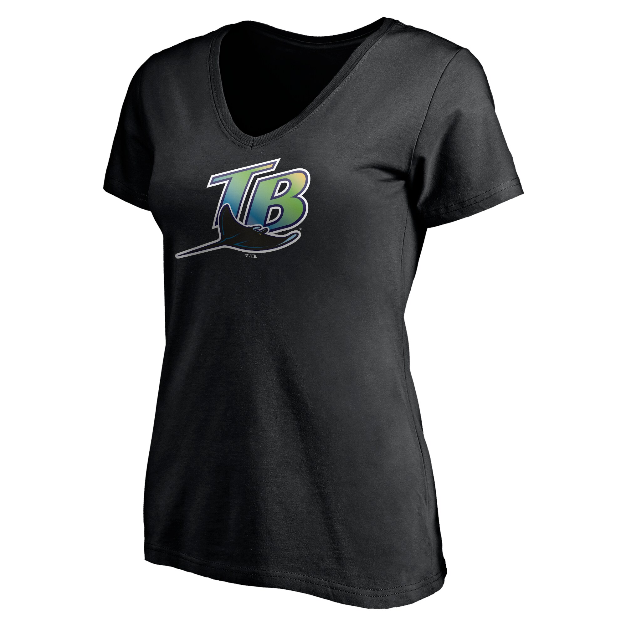 Women's Tampa Bay Rays  Branded Black Cooperstown Collection Wahconah T-Shirt