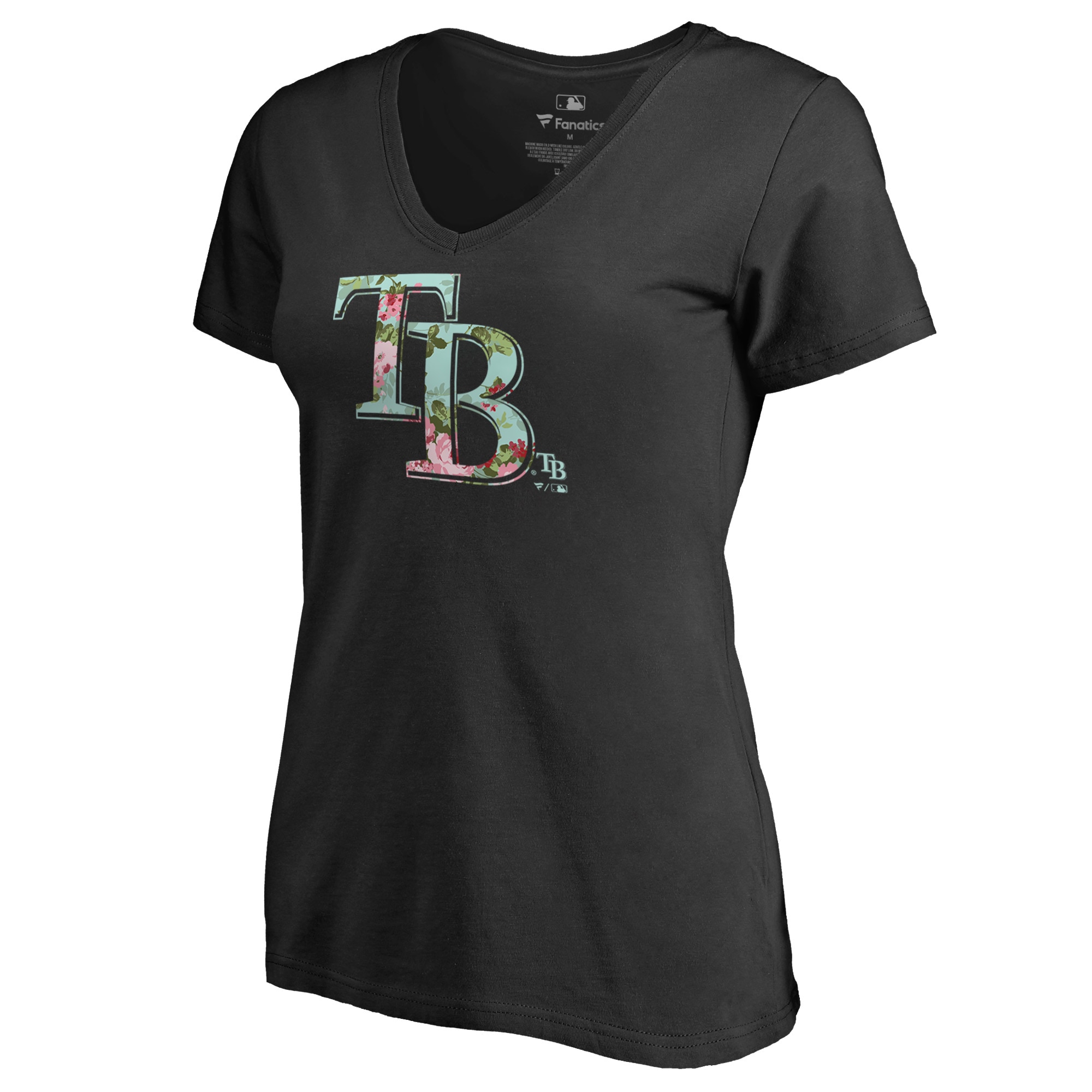 Women's Tampa Bay Rays  Branded Black Lovely V-Neck T-Shirt