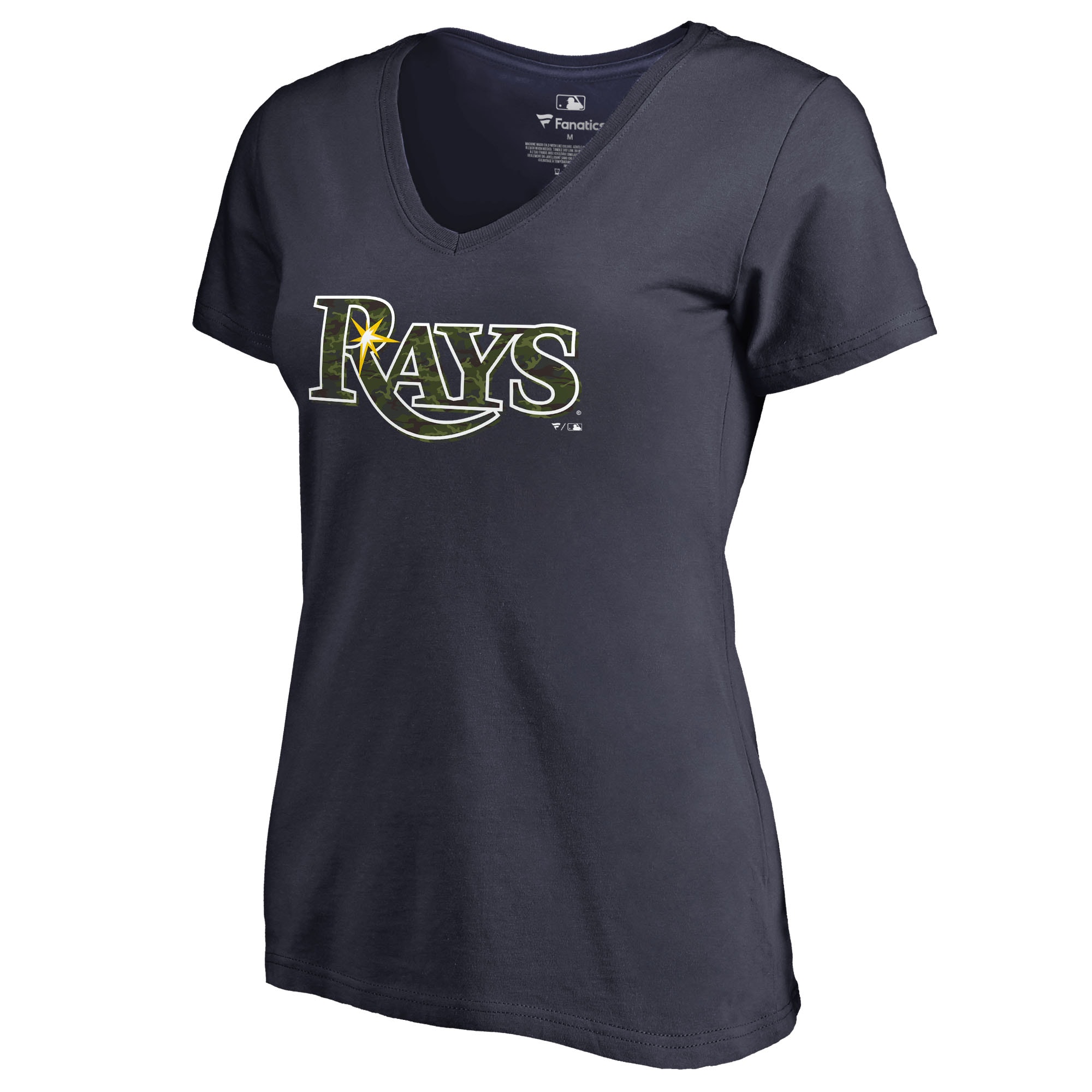 Women's Tampa Bay Rays  Branded Navy Armed Forces Wordmark T-Shirt