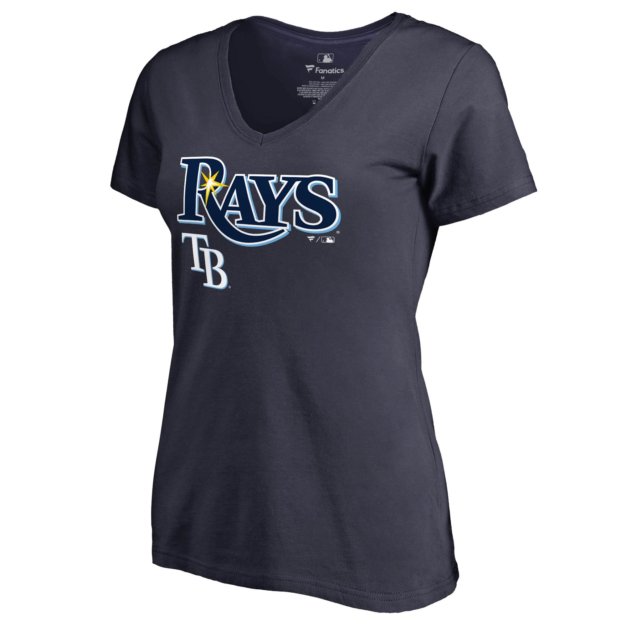 Women's Tampa Bay Rays  Branded Navy Team Lockup T-Shirt