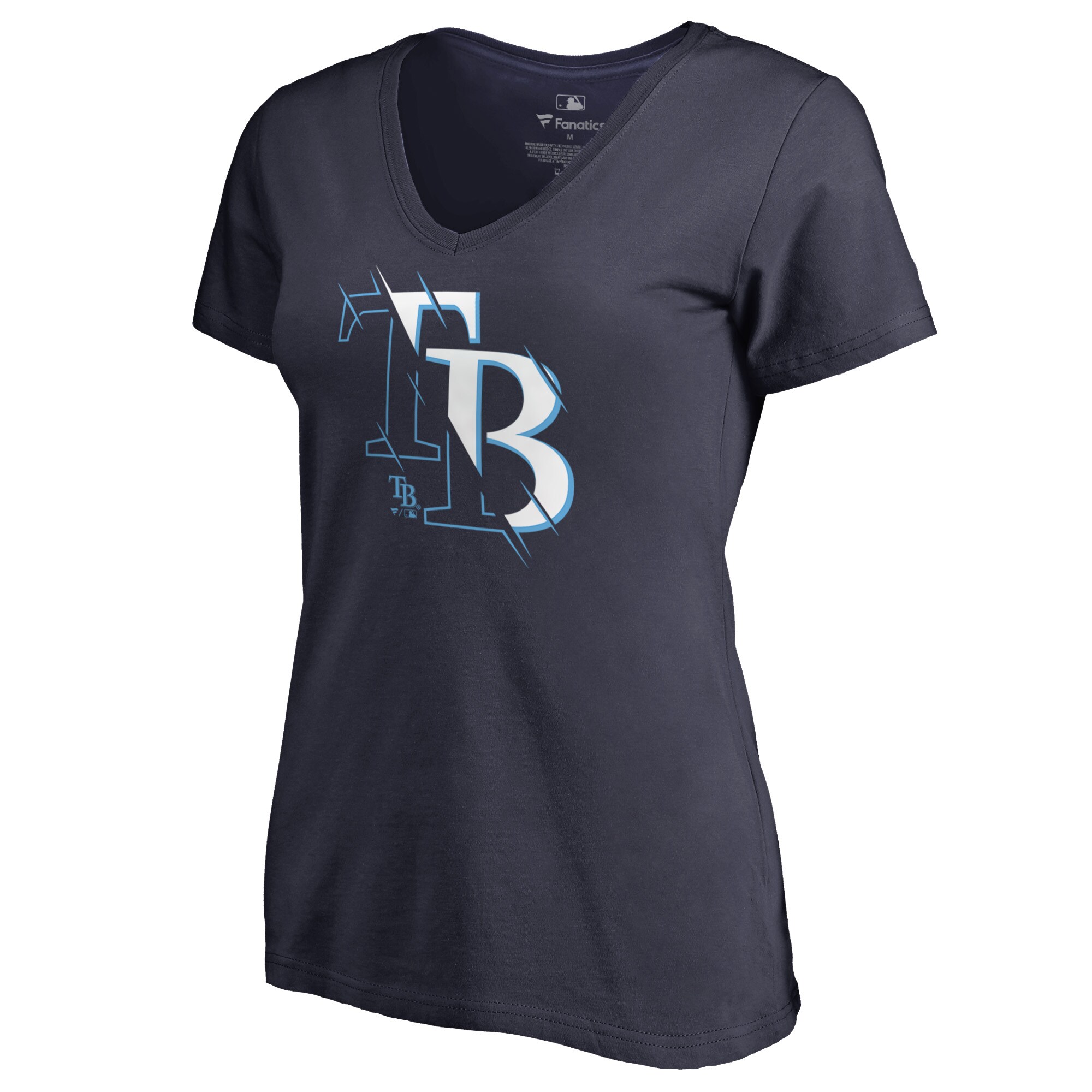 Women's Tampa Bay Rays  Branded Navy X-Ray V-Neck T-Shirt