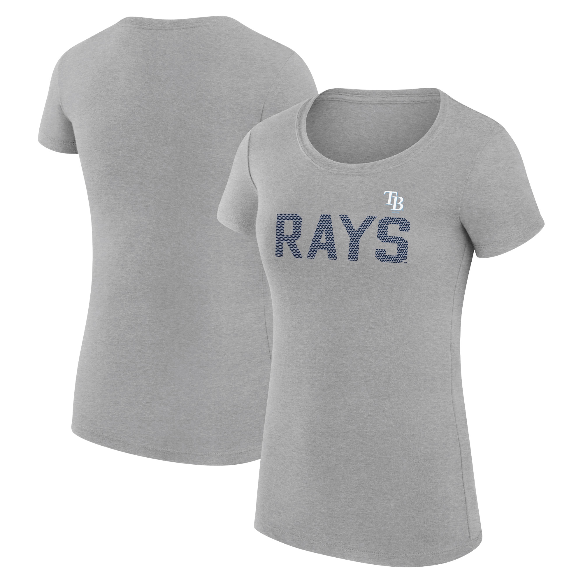 Women's Tampa Bay Rays  G-III 4Her by Carl Banks Gray Dot Print Fitted T-Shirt