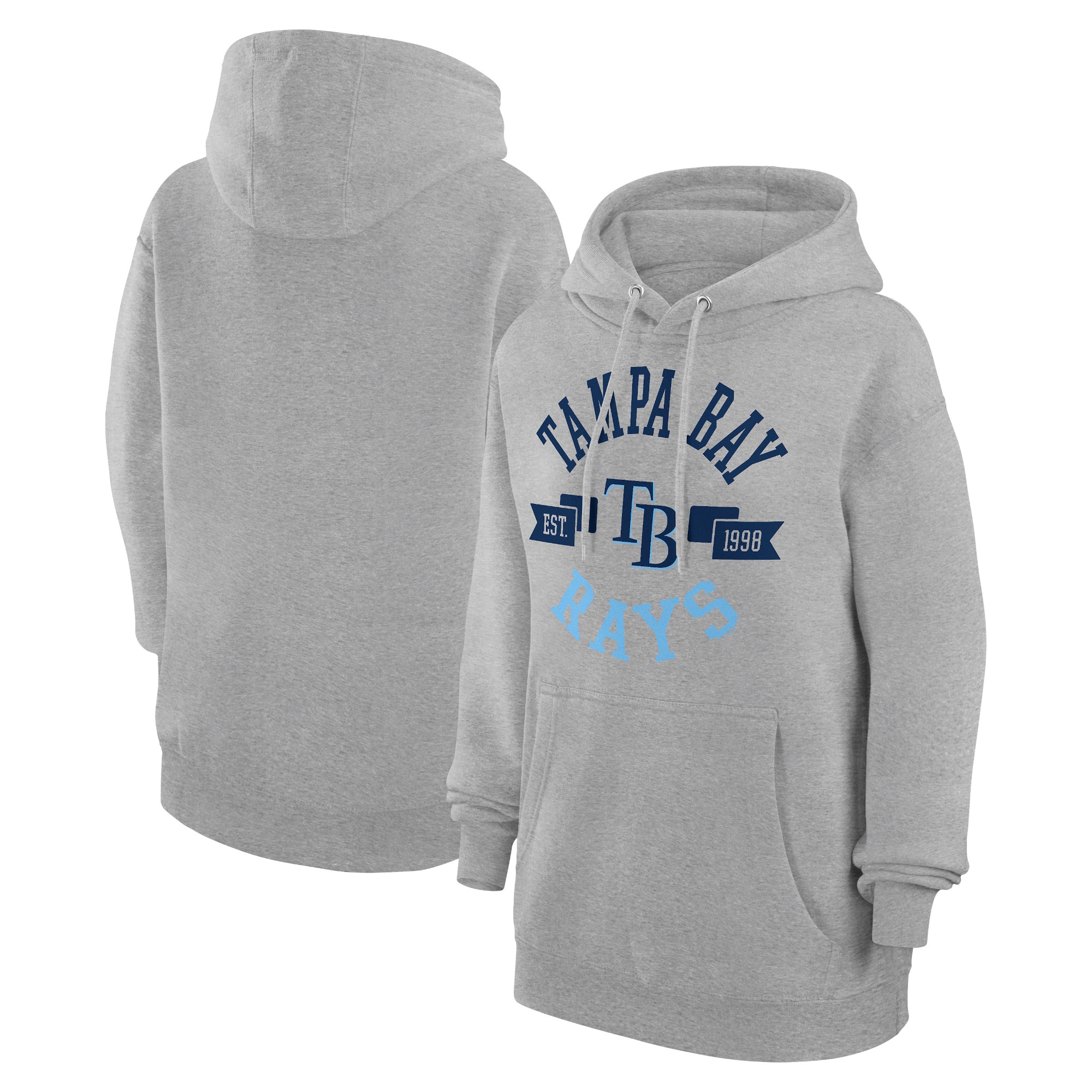 Women's Tampa Bay Rays G-III 4Her by Carl Banks Heather Gray City Graphic Pullover Hoodie