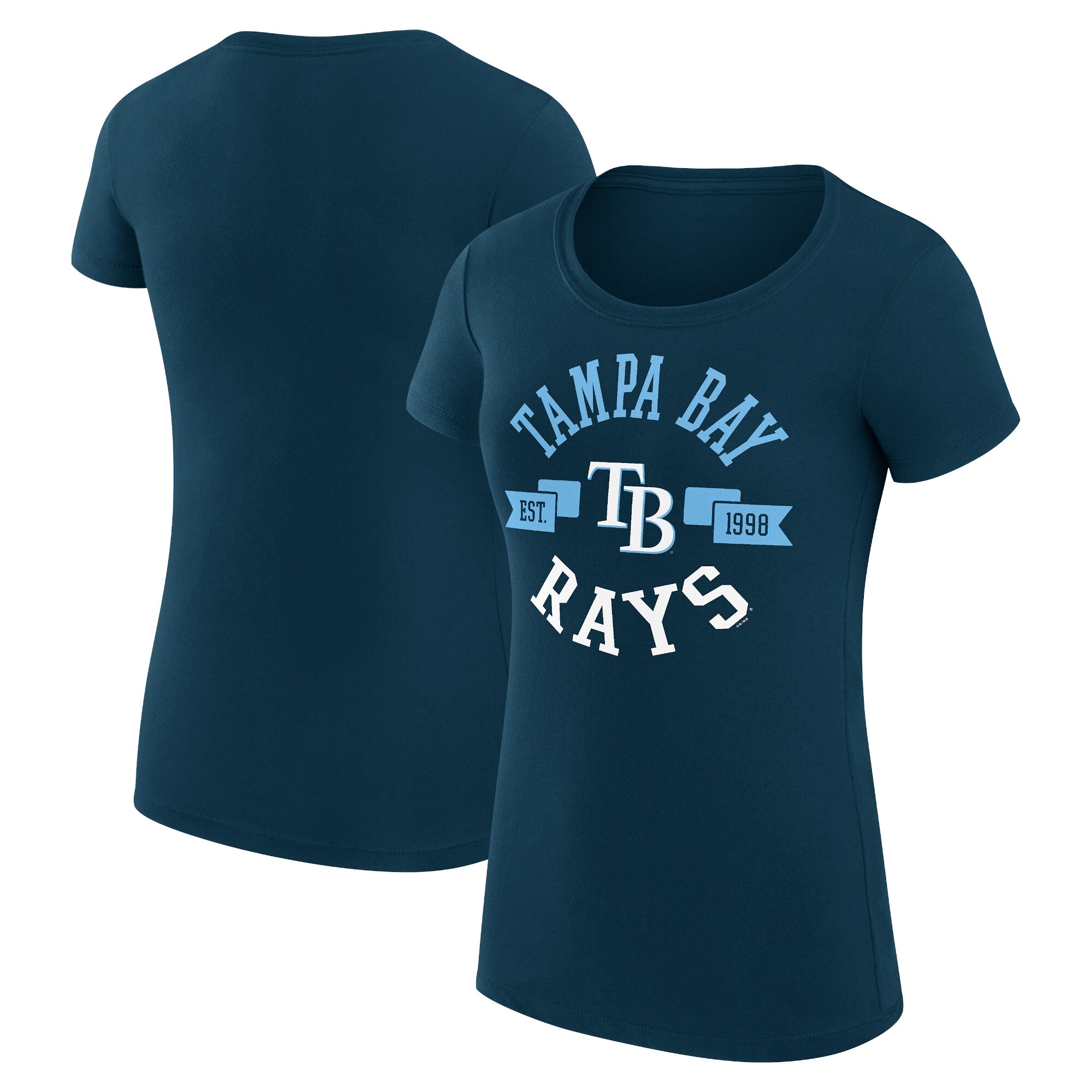 Women's Tampa Bay Rays G-III 4Her by Carl Banks Navy City Graphic Fitted T-Shirt
