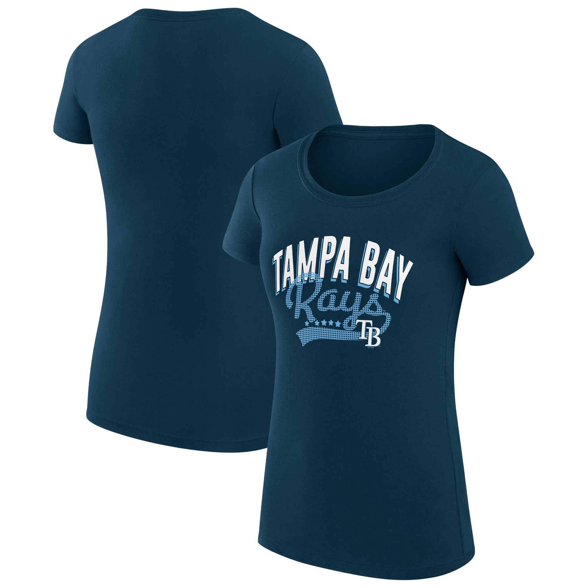 Women's Tampa Bay Rays  G-III 4Her by Carl Banks Navy Filigree Team Fitted T-Shirt