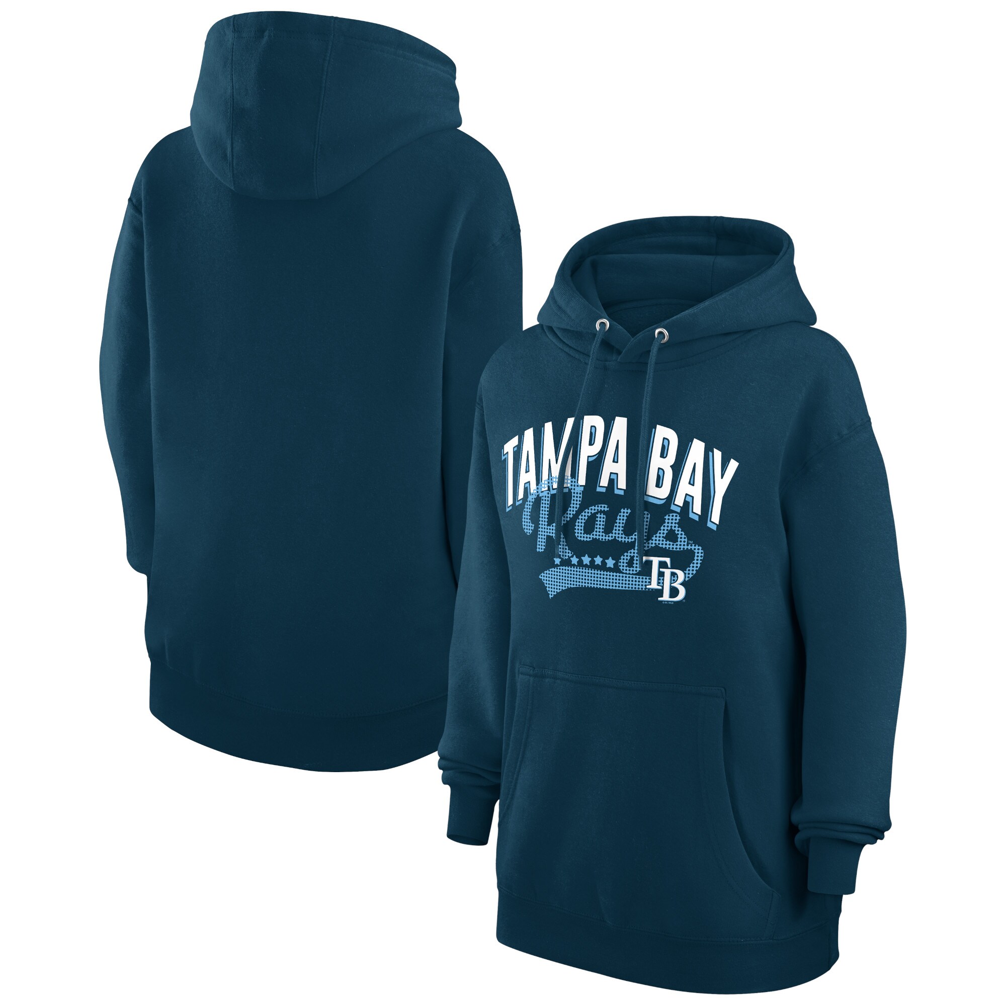 Women's Tampa Bay Rays  G-III 4Her by Carl Banks Navy Filigree Team Pullover Hoodie