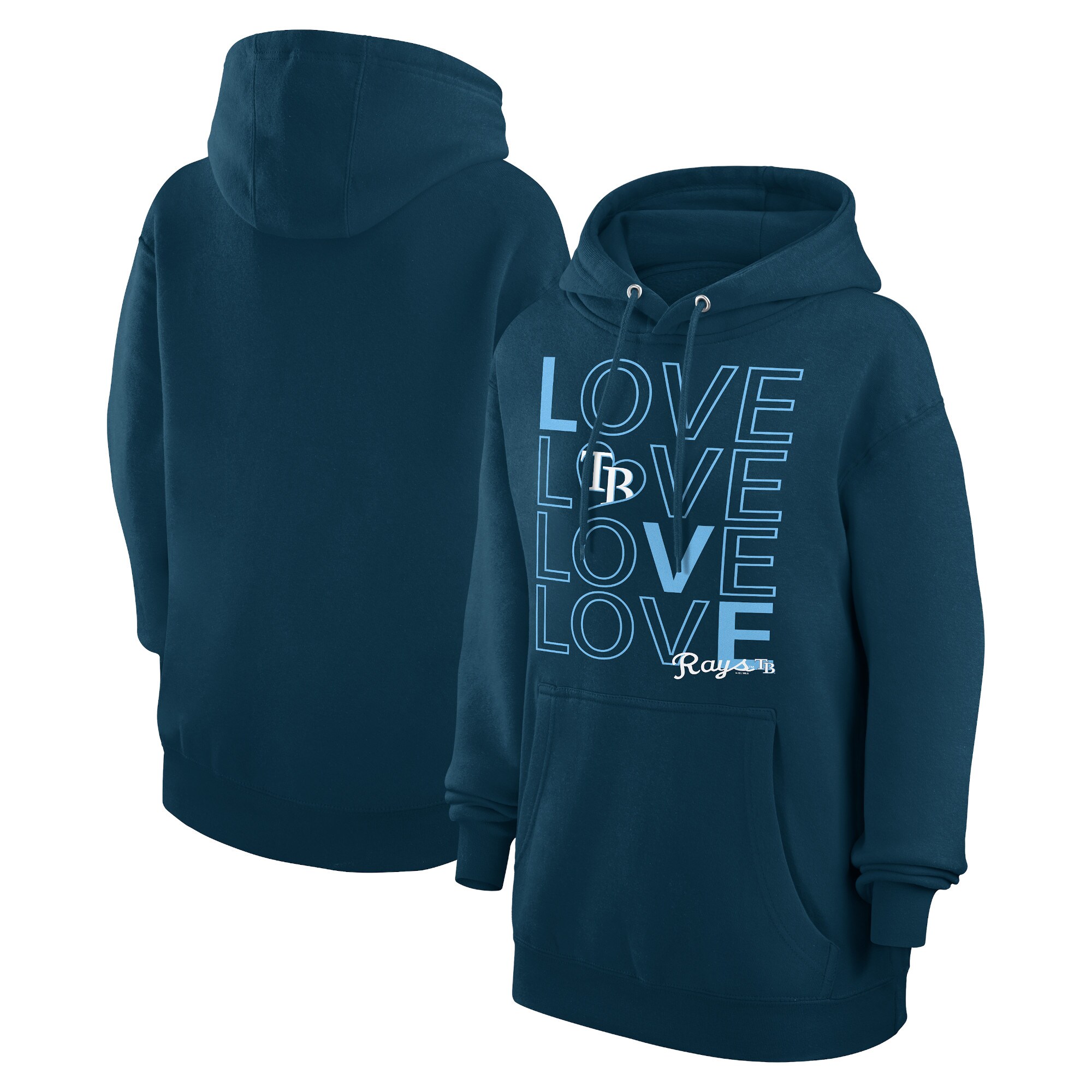 Women's Tampa Bay Rays  G-III 4Her by Carl Banks Navy Love Graphic Fleece Hoodie