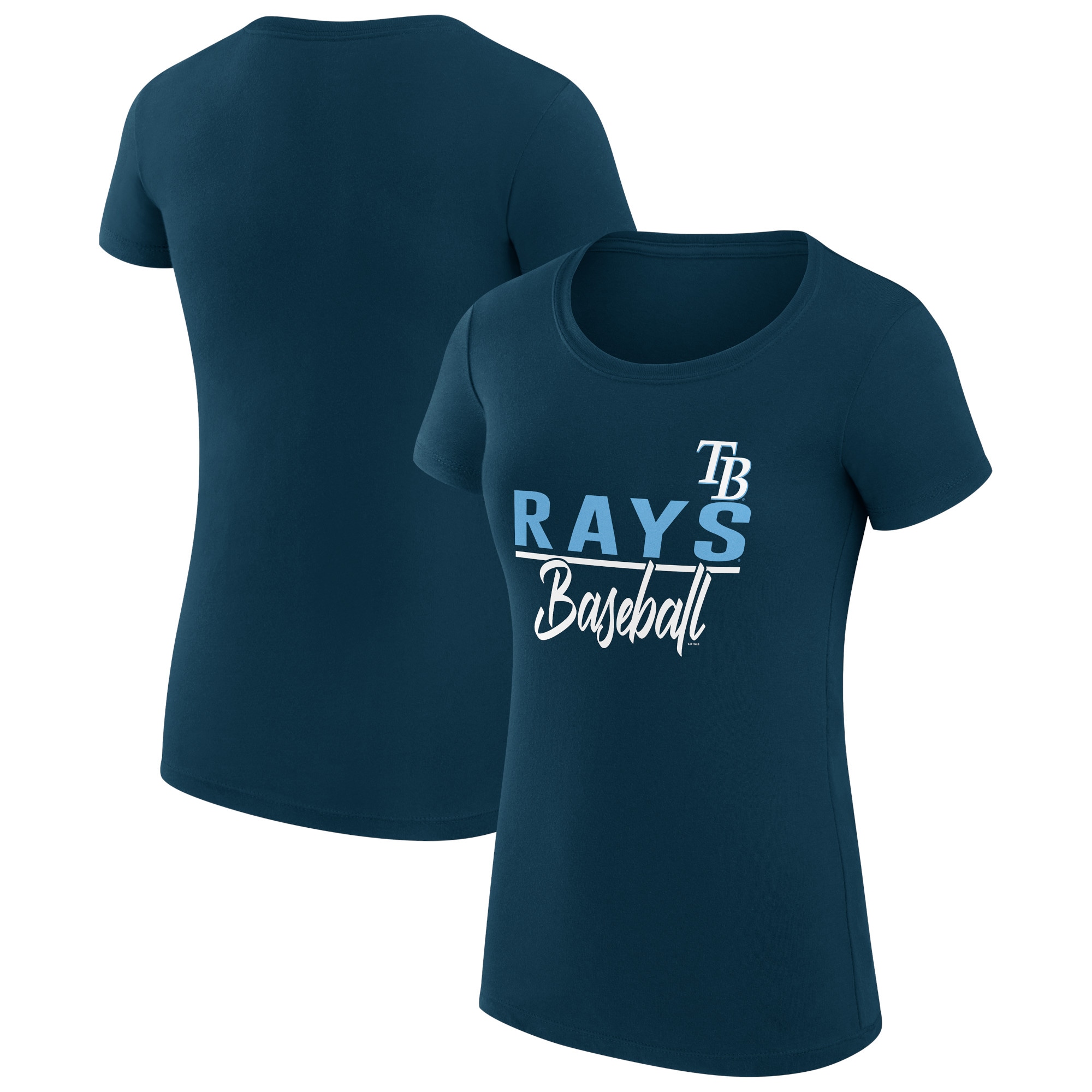 Women's Tampa Bay Rays  G-III 4Her by Carl Banks Navy Team Graphic Fitted T-Shirt