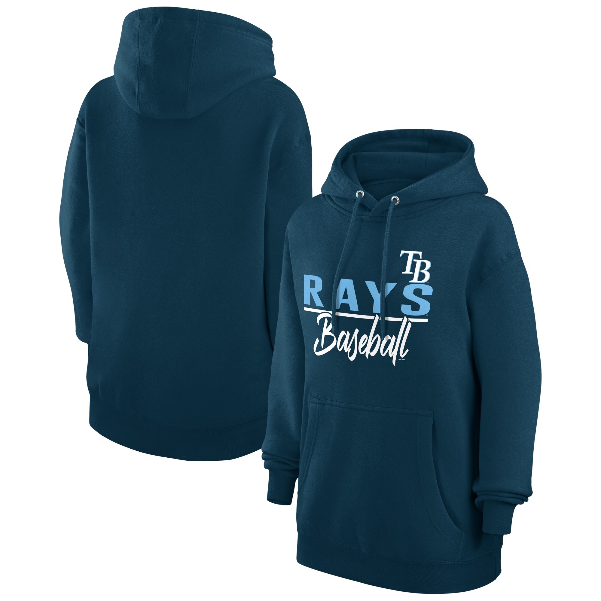 Women's Tampa Bay Rays  G-III 4Her by Carl Banks Navy Tri-Blend Team Fleece Pullover Hoodie