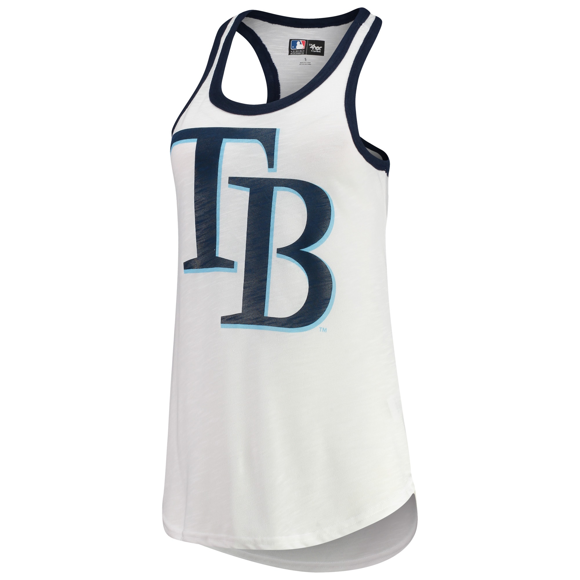 Women's Tampa Bay Rays G-III 4Her by Carl Banks White Tater Racerback Tank Top