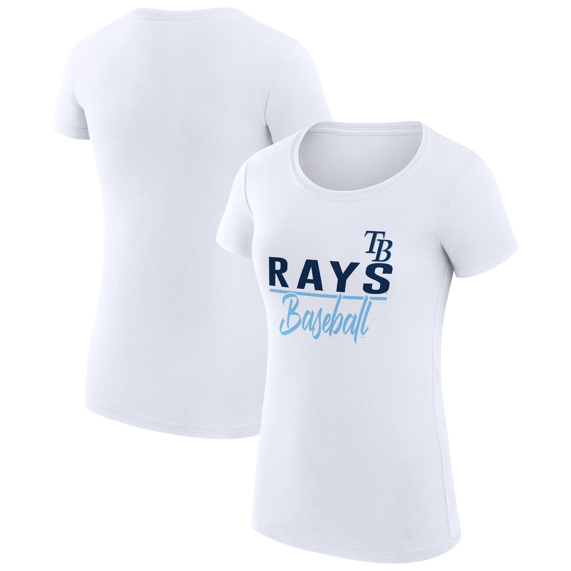 Women's Tampa Bay Rays  G-III 4Her by Carl Banks White Team Graphic Fitted T-Shirt