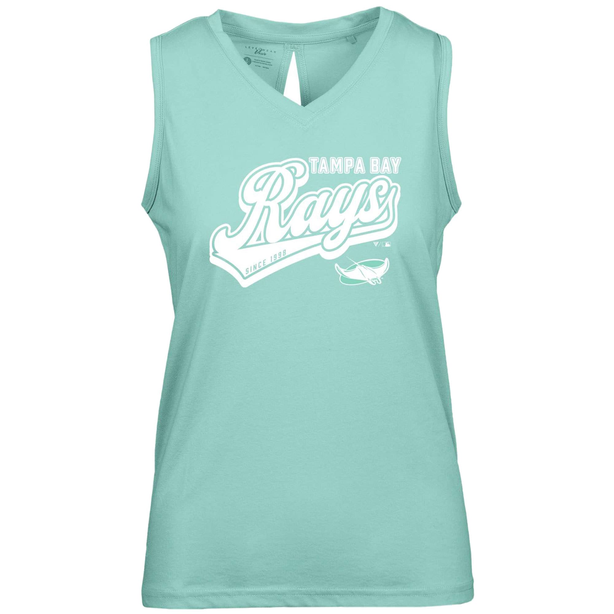 Women's Tampa Bay Rays  Levelwear Mint  Paisley Sweep V-Neck Tank Top