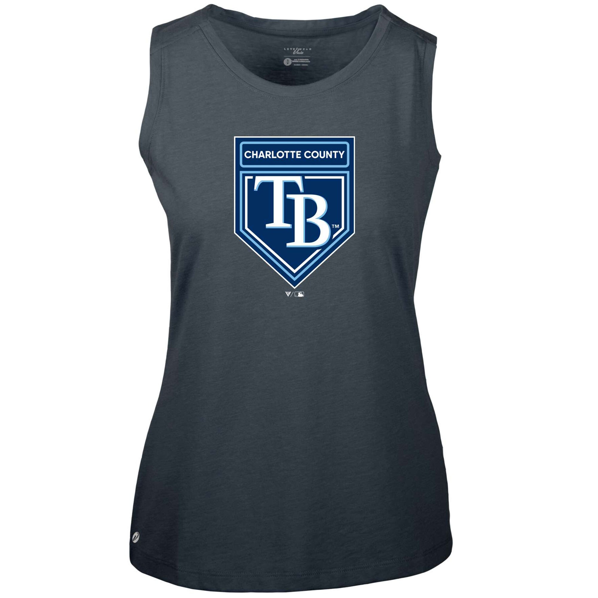 Women's Tampa Bay Rays Levelwear Navy 2024 Spring Training Macy Muscle Tank Top