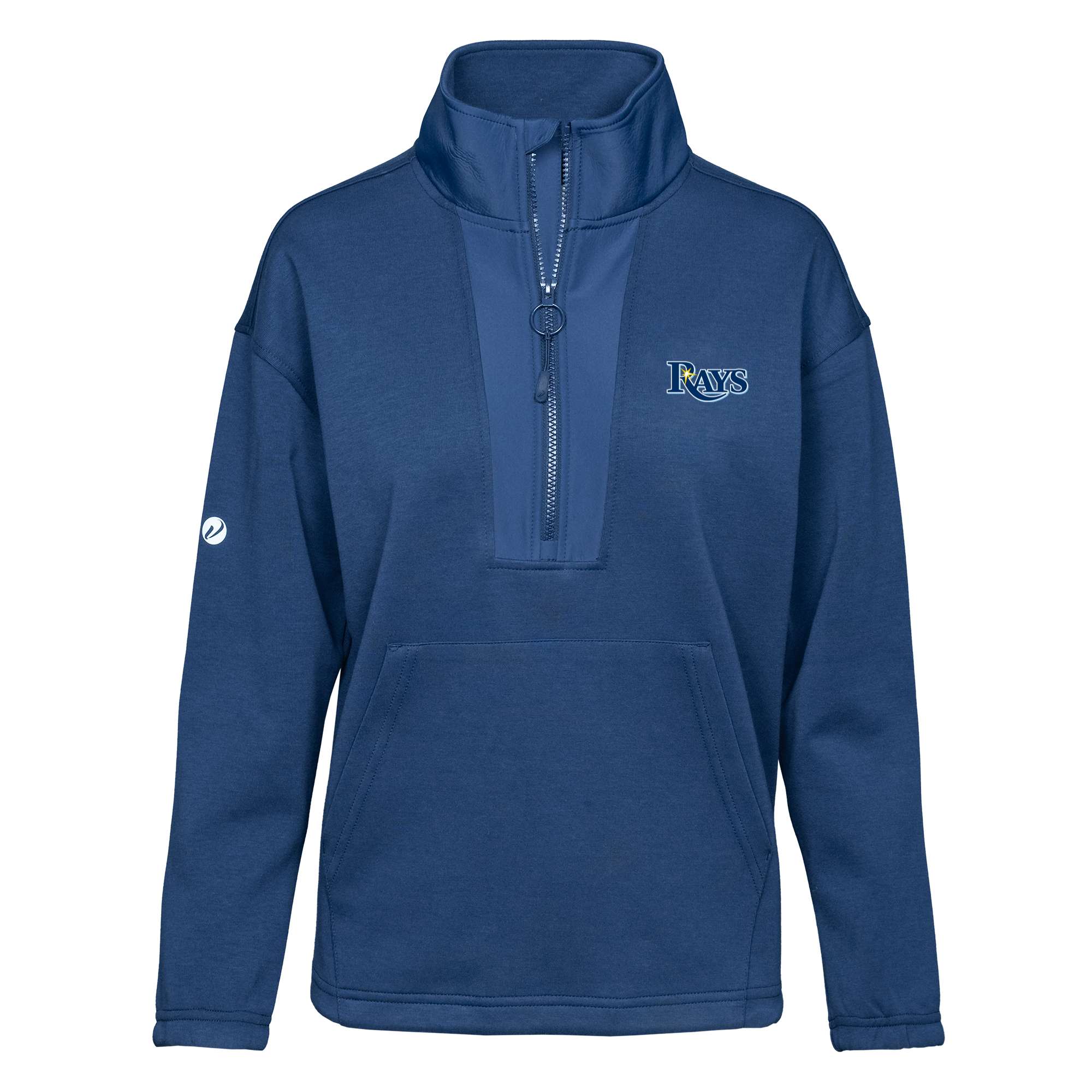 Women's Tampa Bay Rays  Levelwear Navy Await Half-Zip Pullover Jacket