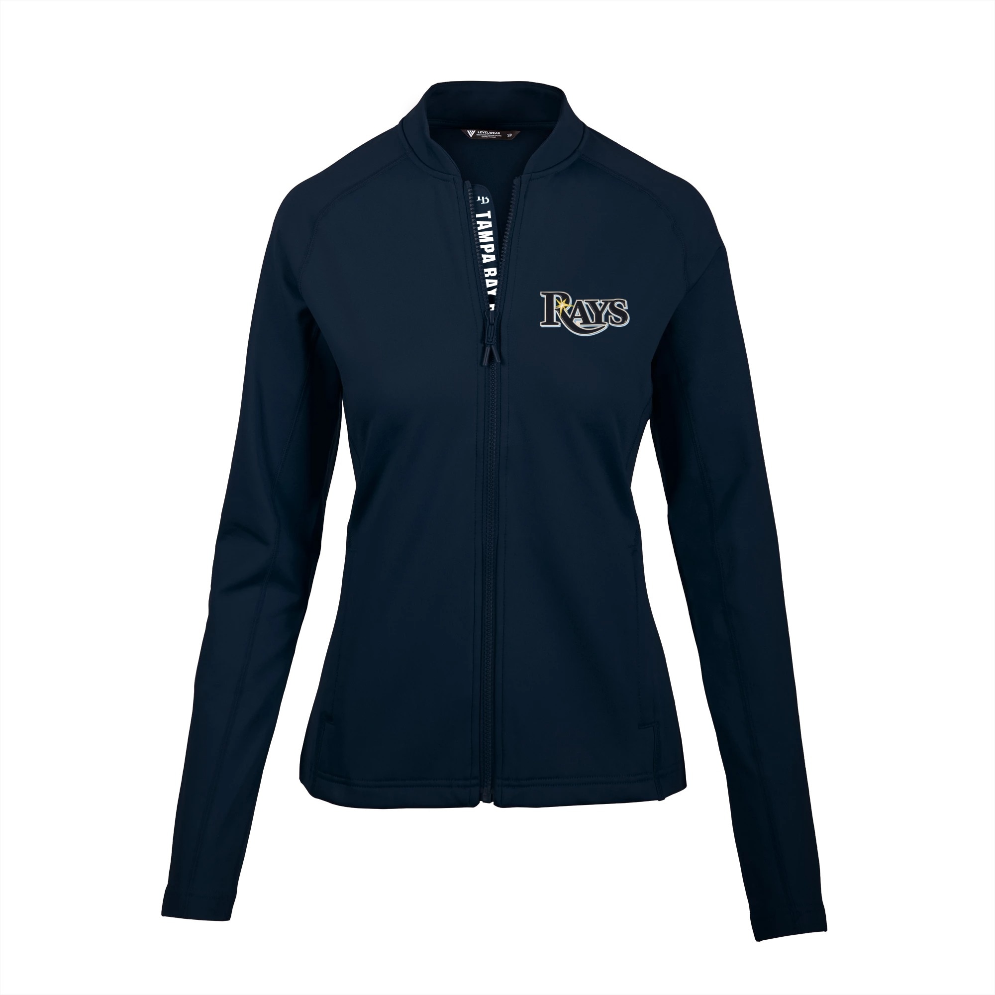 Women's Tampa Bay Rays Levelwear Navy Ezra Full-Zip Jacket