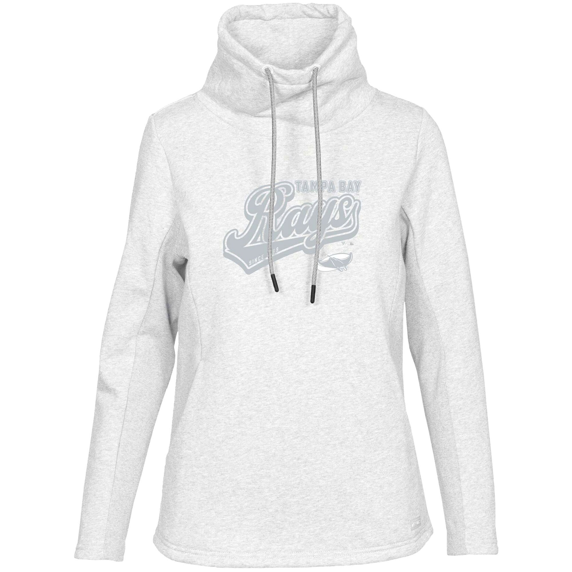 Women's Tampa Bay Rays  Levelwear White  Loop Sweep Pullover Sweatshirt