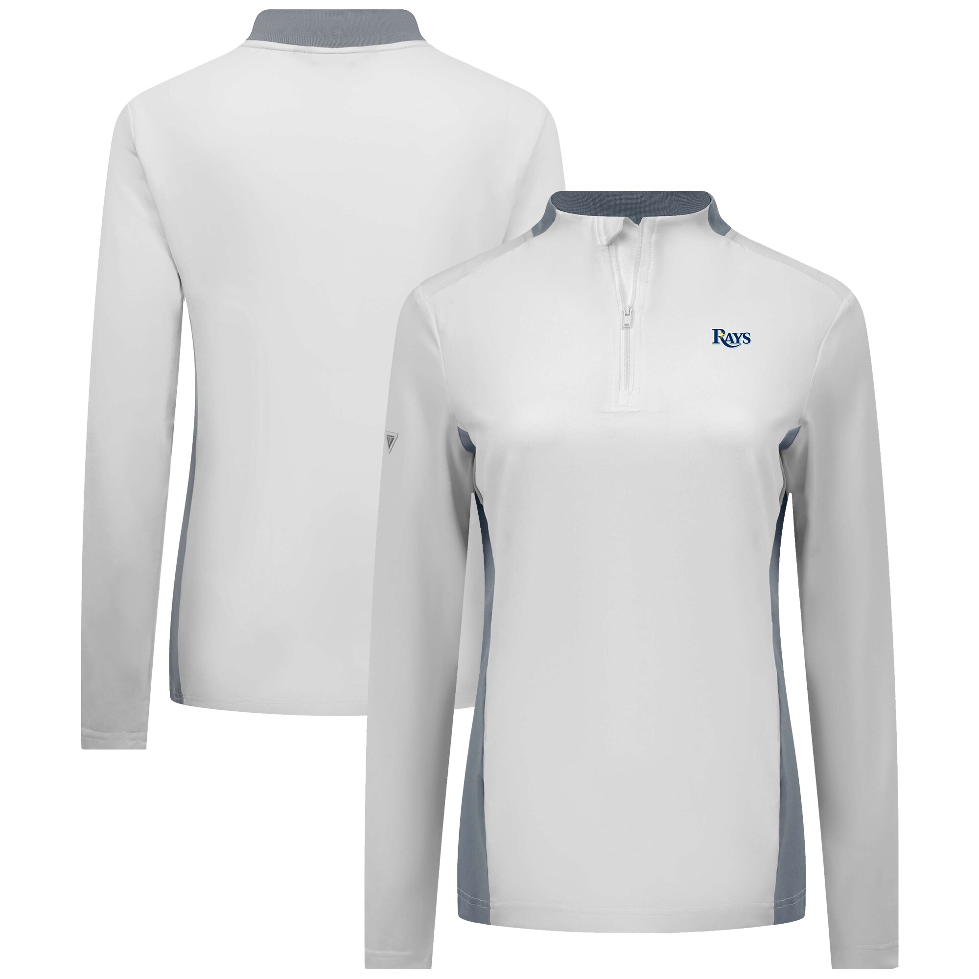 Women's Tampa Bay Rays  Levelwear White Moxie Insignia Quarter-Zip Pullover