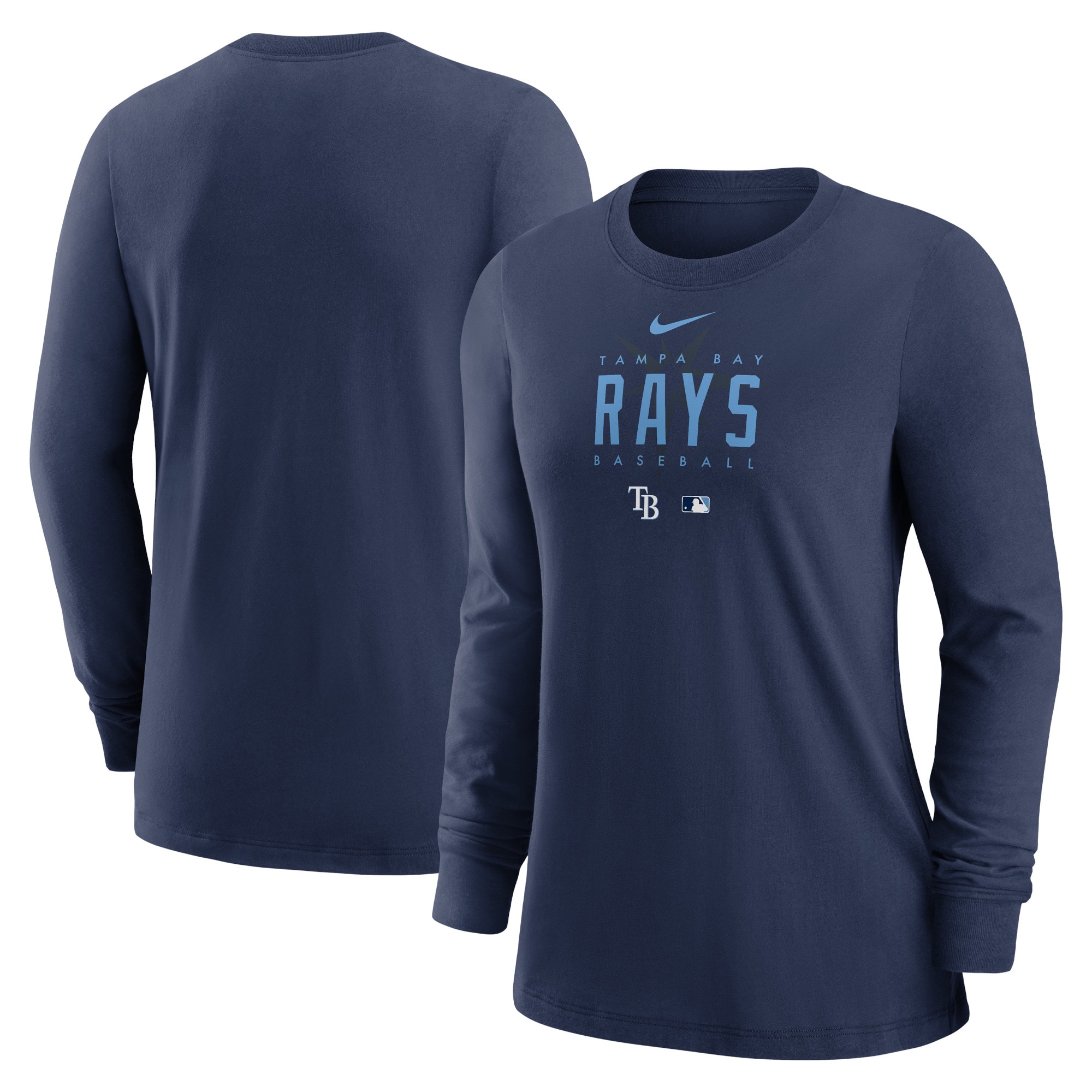 Women's Tampa Bay Rays Nike Navy Authentic Collection Legend Performance Long Sleeve T-Shirt