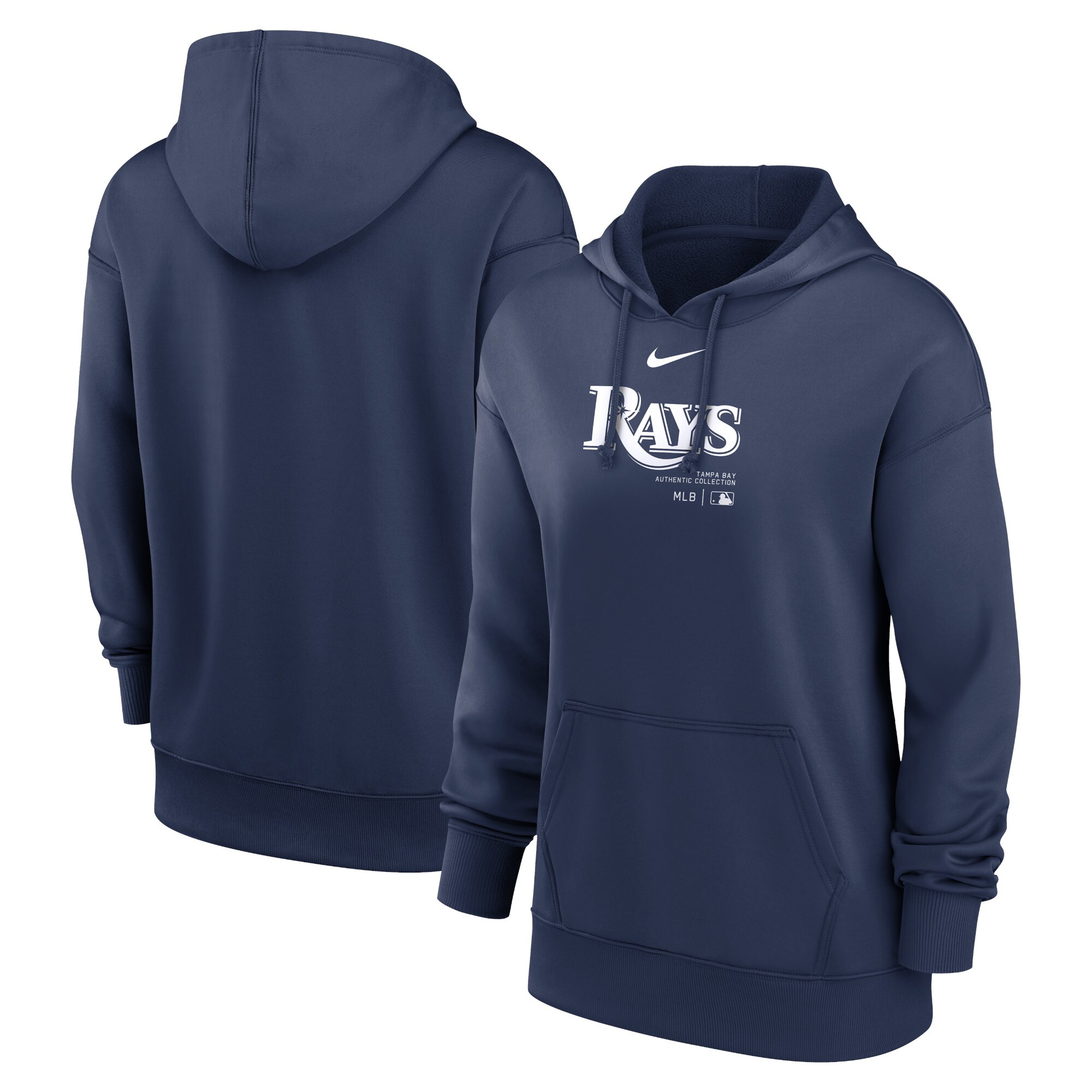 Women's Tampa Bay Rays Nike Navy Authentic Collection Performance Pullover Hoodie