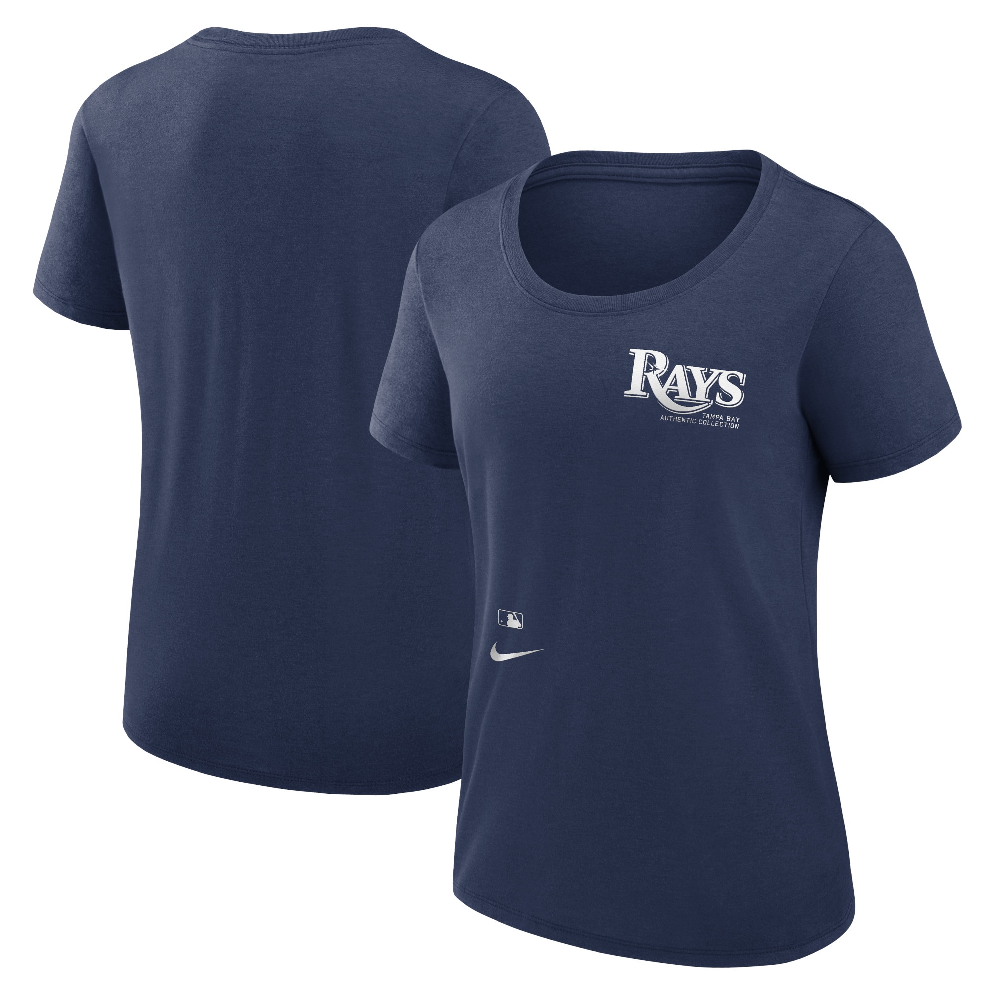 Women's Tampa Bay Rays Nike Navy Authentic Collection Performance Scoop Neck T-Shirt