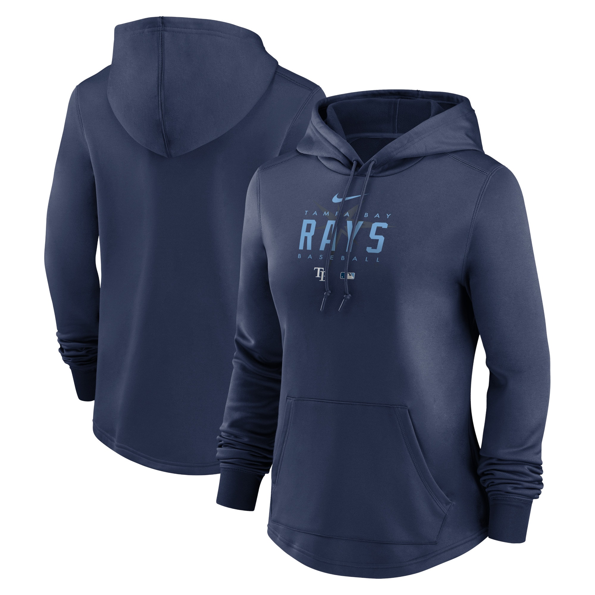 Women's Tampa Bay Rays Nike Navy Authentic Collection Pregame Performance Pullover Hoodie