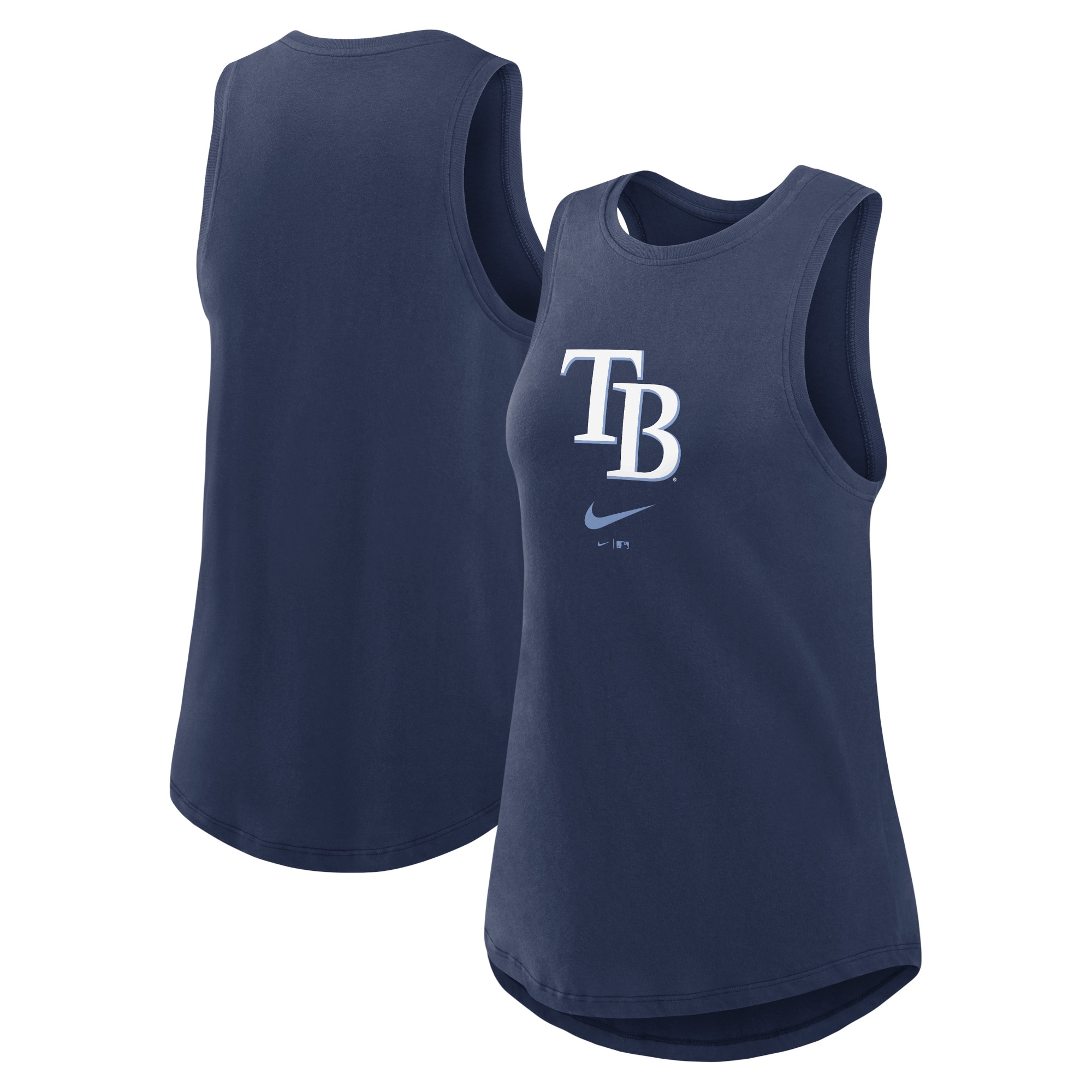 Women's Tampa Bay Rays Nike Navy Legacy Icon High Neck Fashion Tank Top