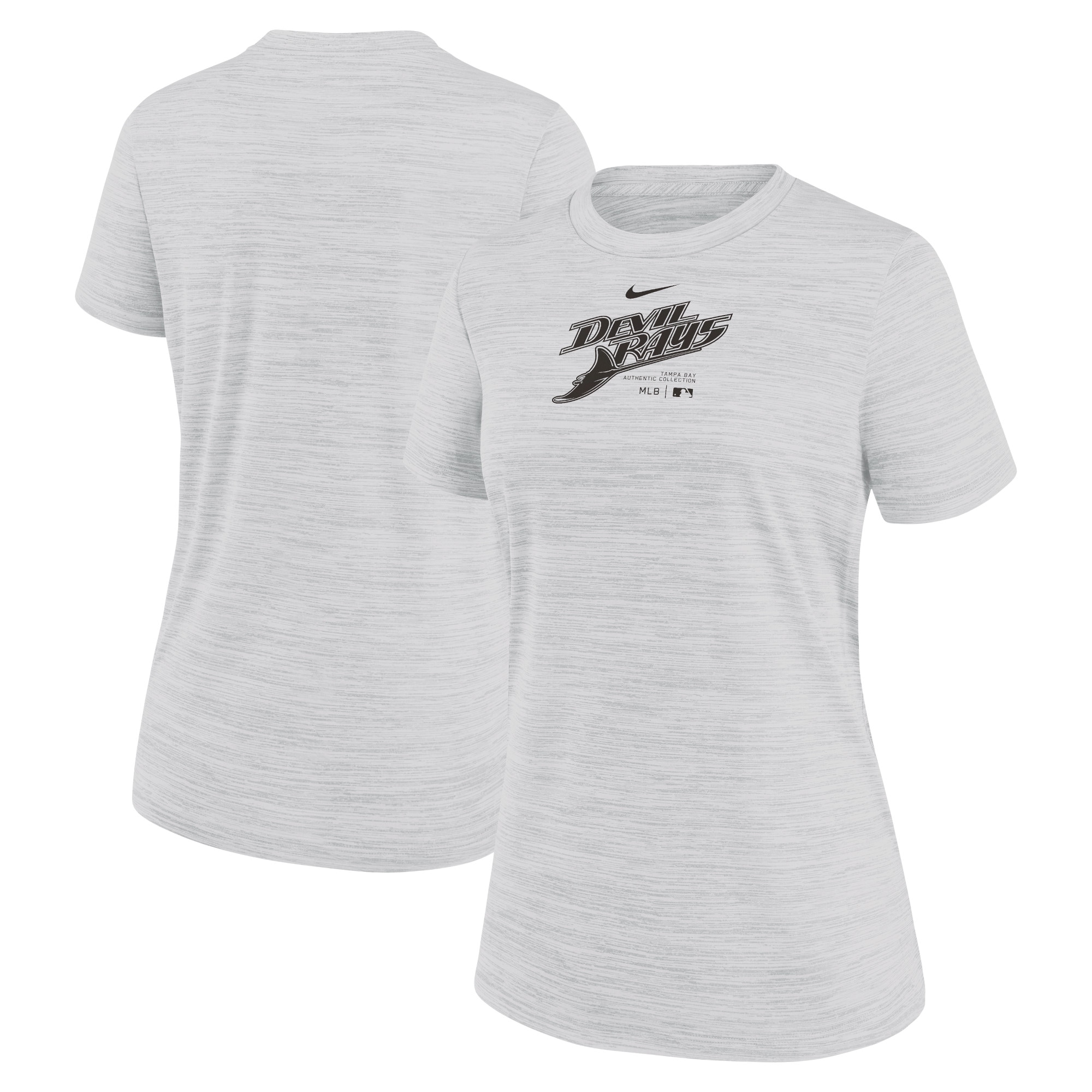 Women's Tampa Bay Rays Nike White Authentic Collection Velocity Performance T-Shirt