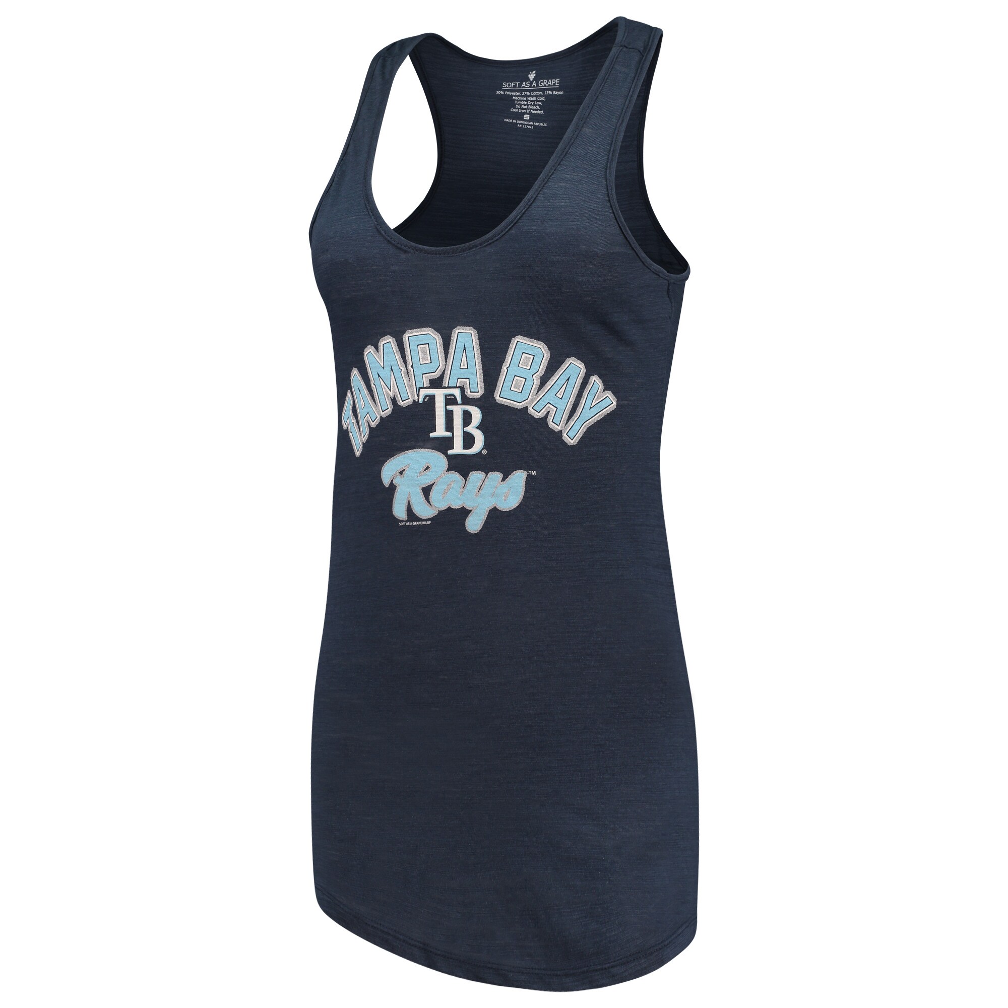 Women's Tampa Bay Rays Soft as a Grape Navy Multicount Racerback Tank Top