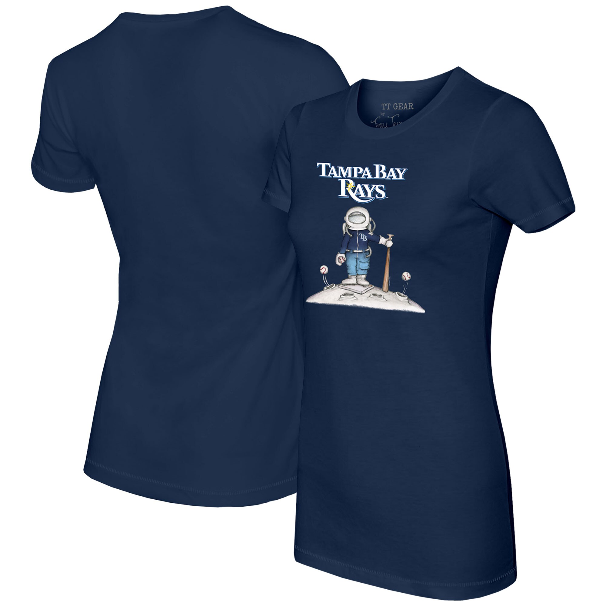 Women's Tampa Bay Rays Tiny Turnip Navy Astronaut T-Shirt